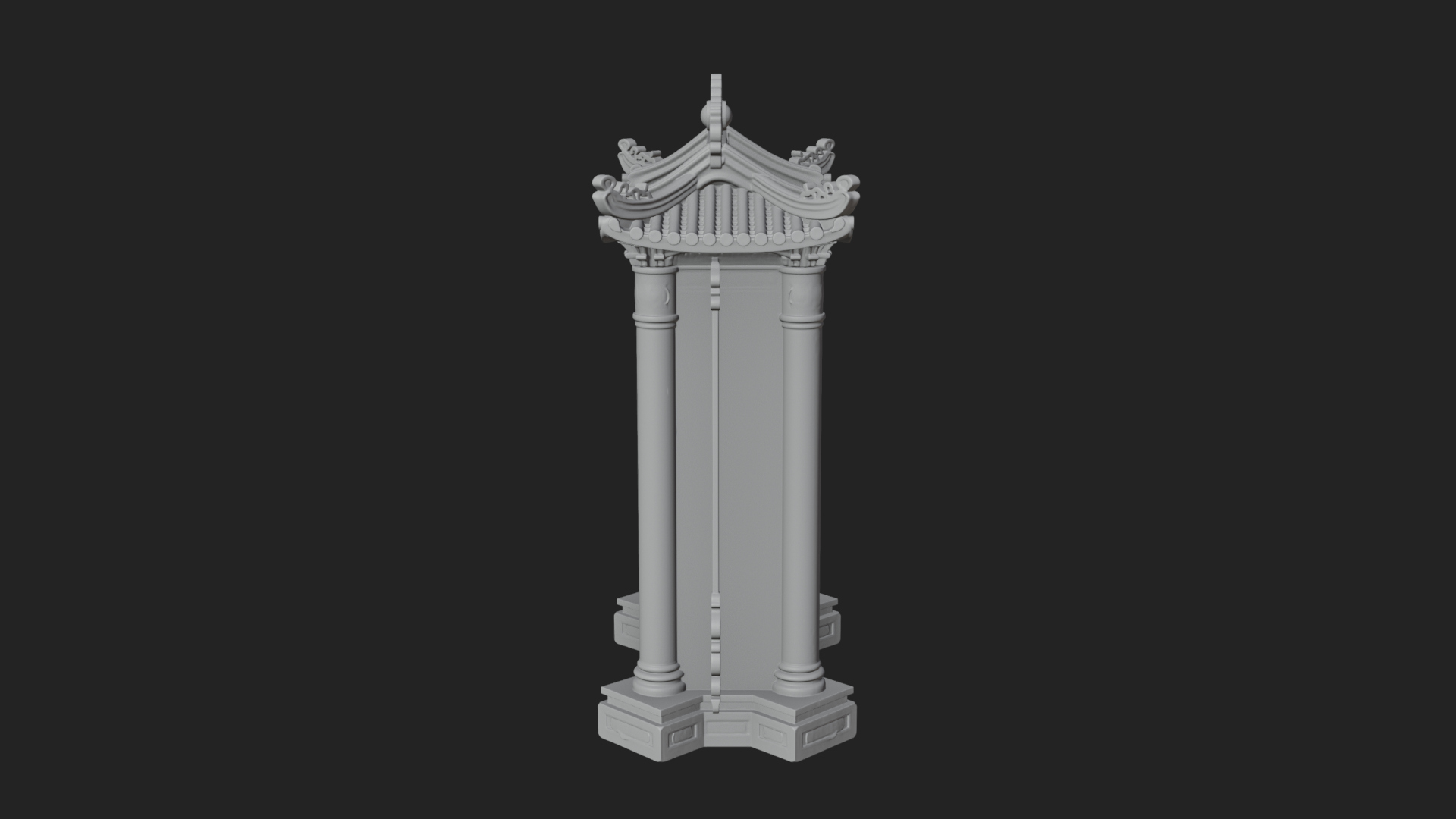 Carved Shrine Cabinet Model Design 4 3D Print Model 3D Model