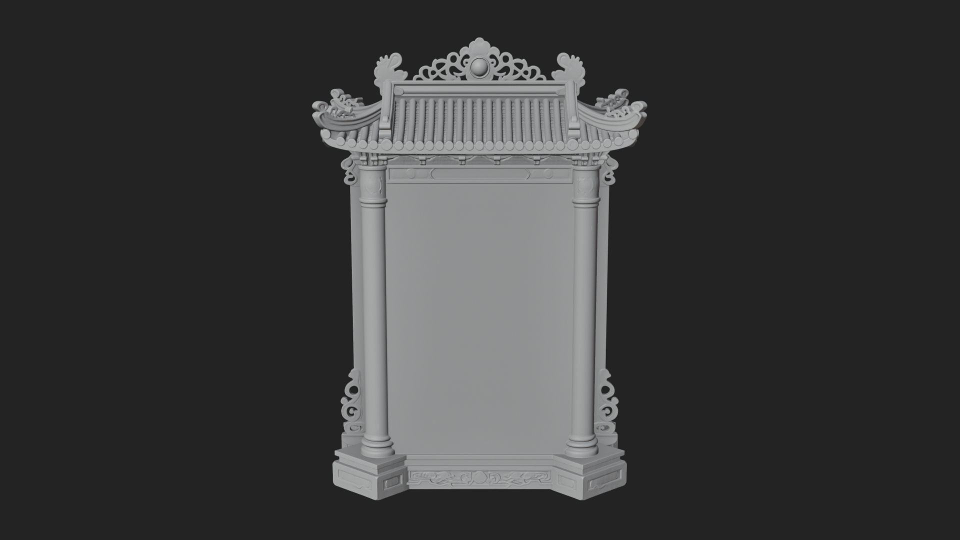 Carved Shrine Cabinet Model Design 4 3D Print Model 3D Model