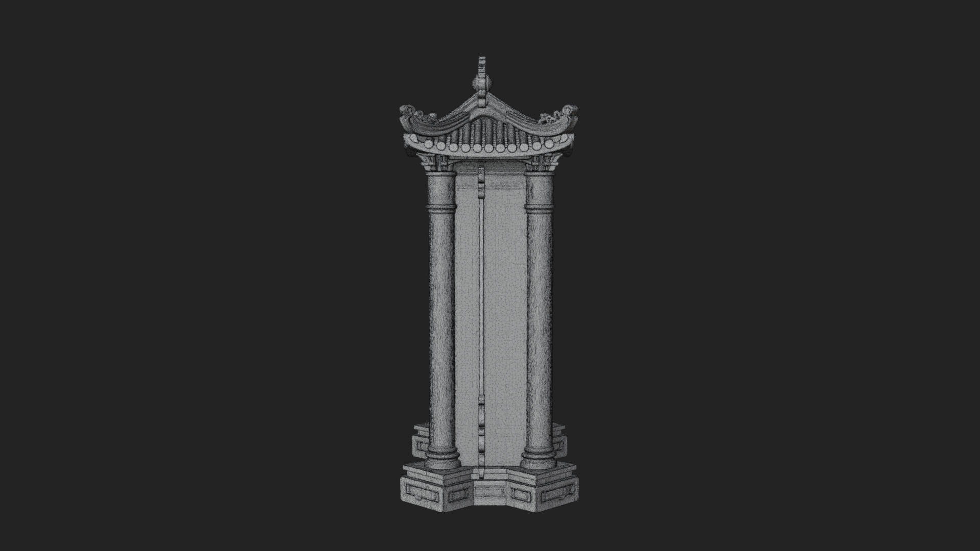 Carved Shrine Cabinet Model Design 4 3D Print Model 3D Model