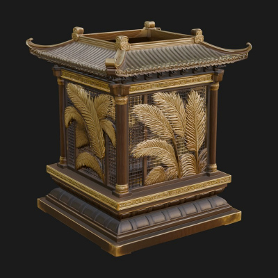Carved Shrine Cabinet Model Design 5 3D Print Model