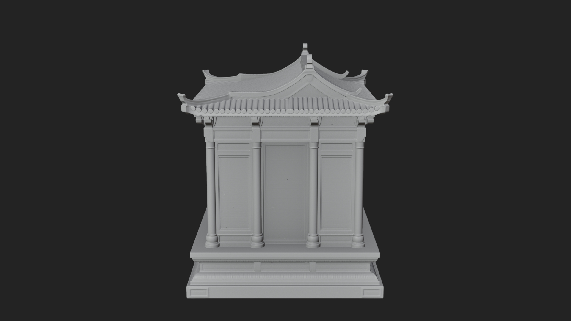 Carved Shrine Cabinet Model Design 6 3D Print Model 3D Model