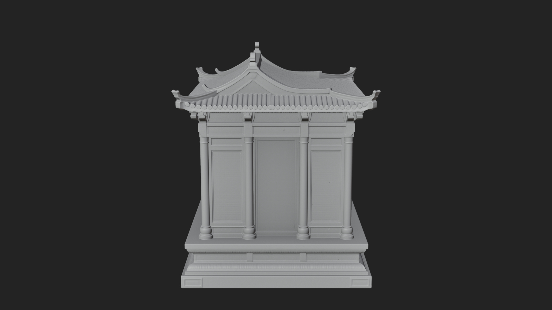 Carved Shrine Cabinet Model Design 6 3D Print Model 3D Model