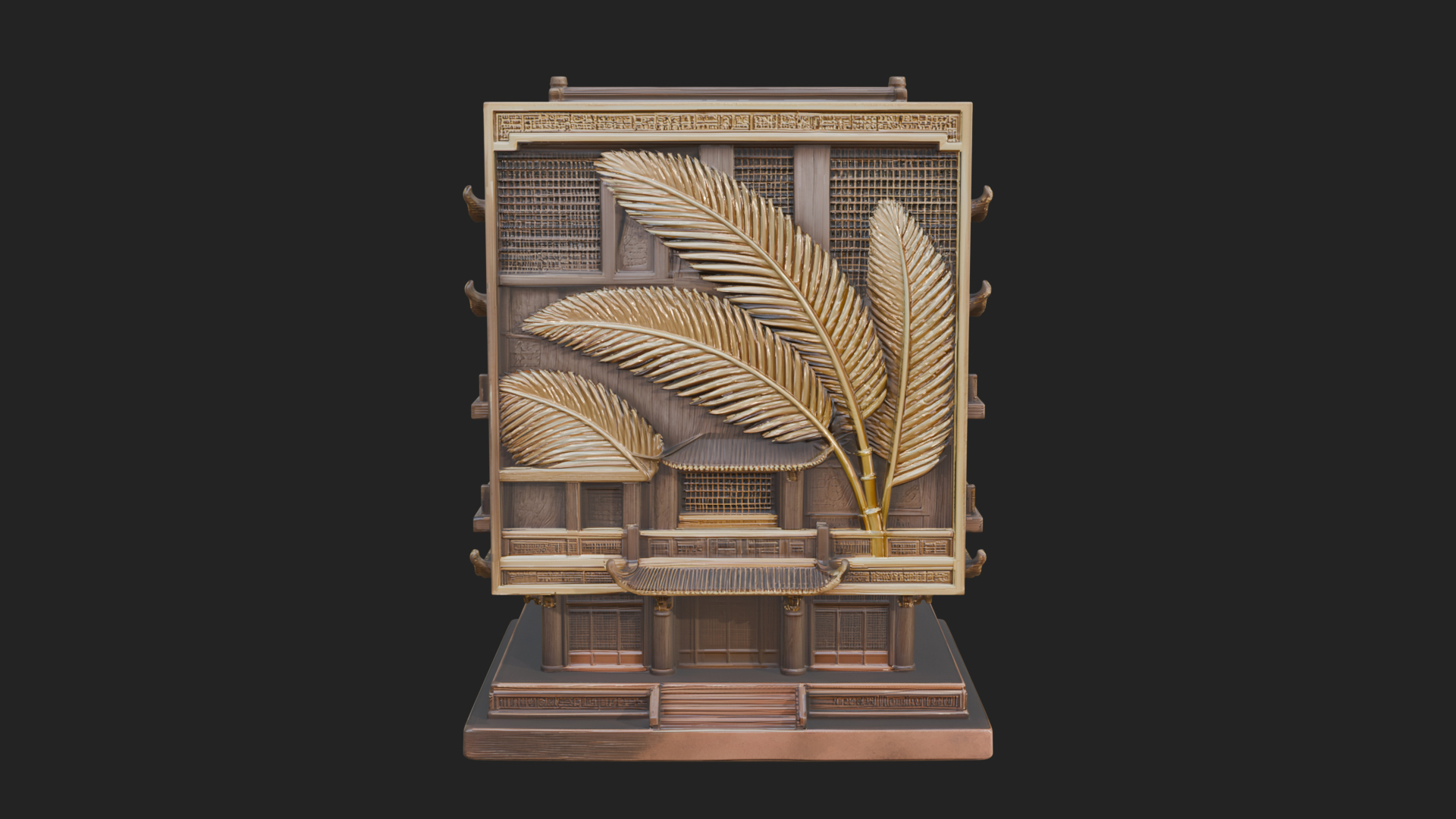 Carved Shrine Cabinet Model Design 7 3D Print Model 3D Model