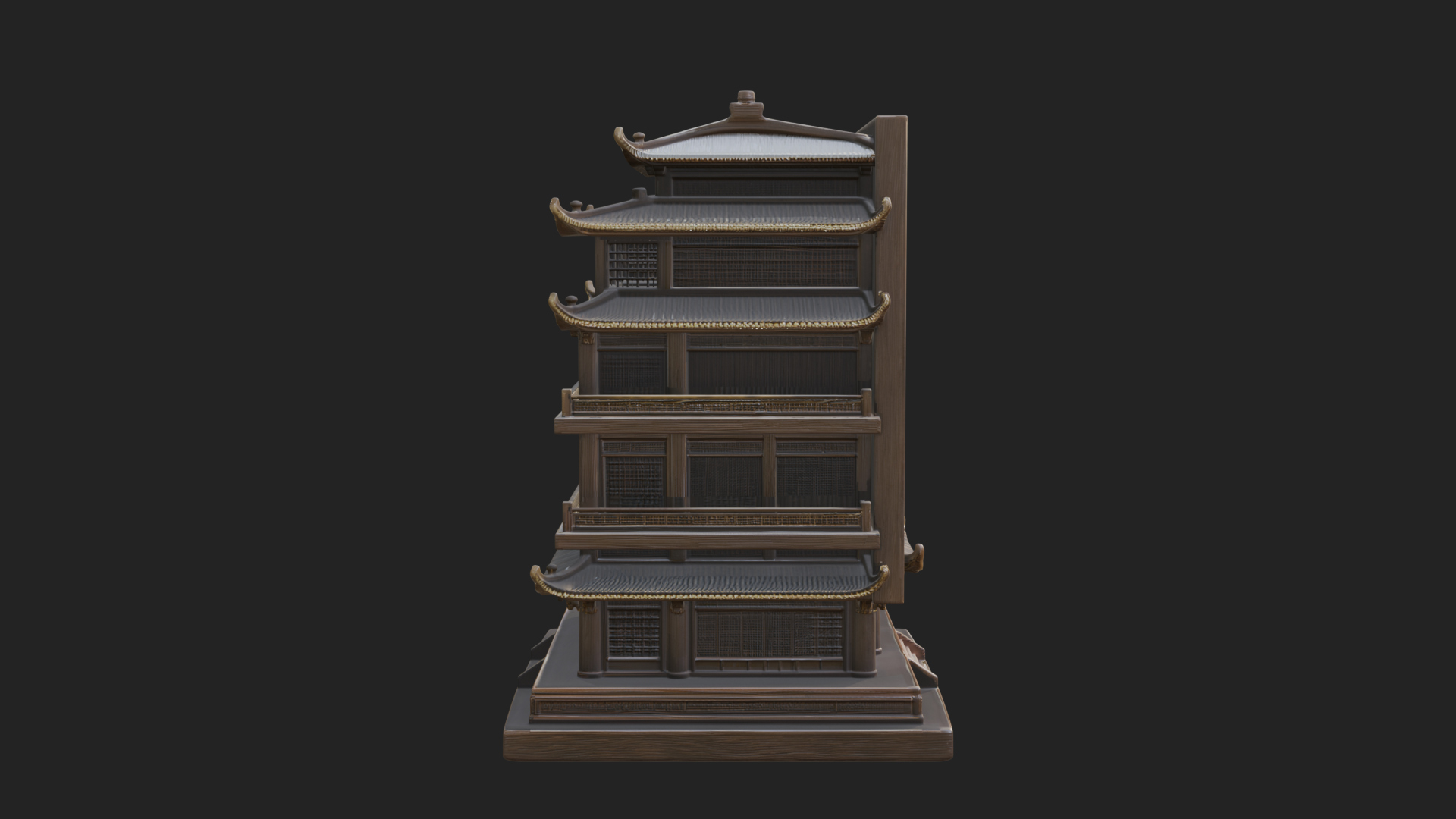 Carved Shrine Cabinet Model Design 7 3D Print Model 3D Model
