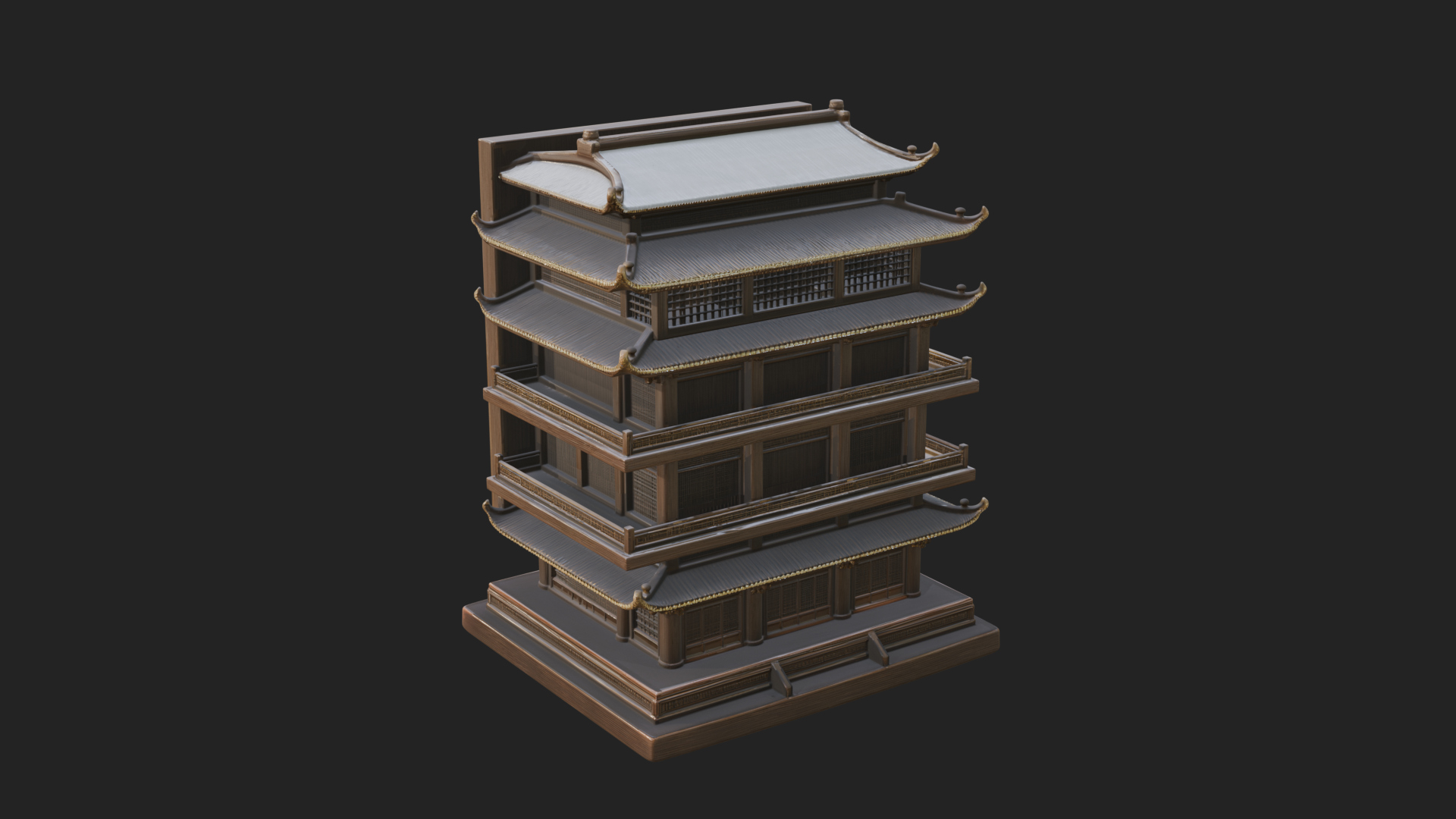 Carved Shrine Cabinet Model Design 7 3D Print Model 3D Model