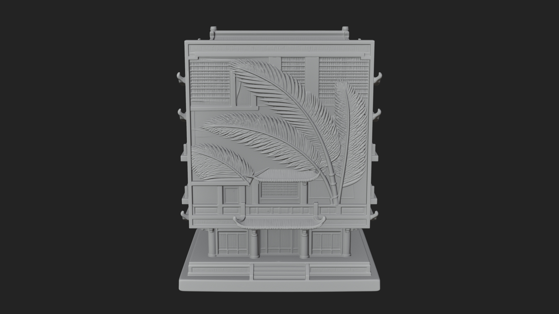 Carved Shrine Cabinet Model Design 7 3D Print Model 3D Model