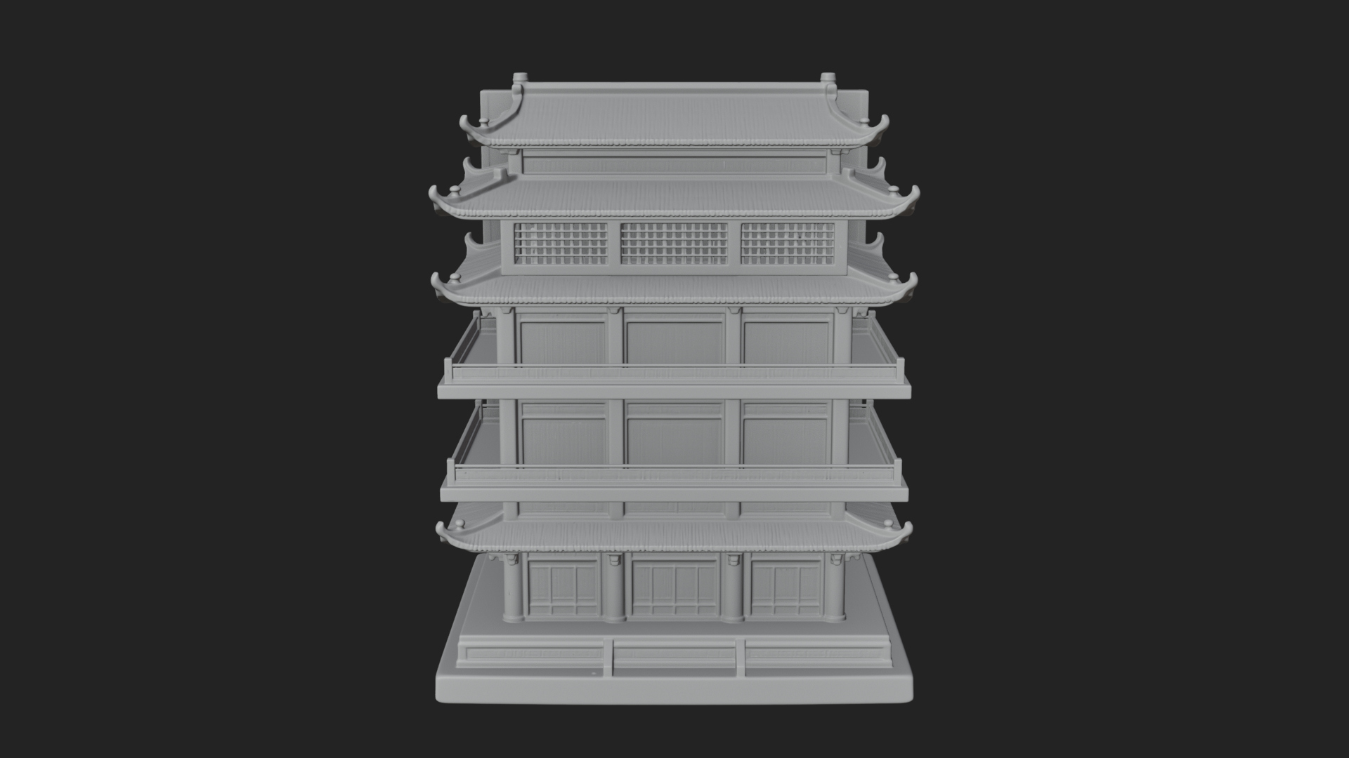 Carved Shrine Cabinet Model Design 7 3D Print Model 3D Model