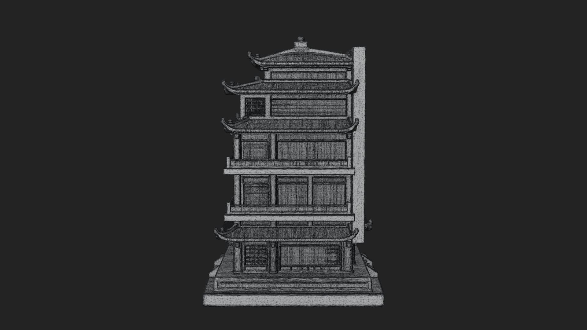 Carved Shrine Cabinet Model Design 7 3D Print Model 3D Model