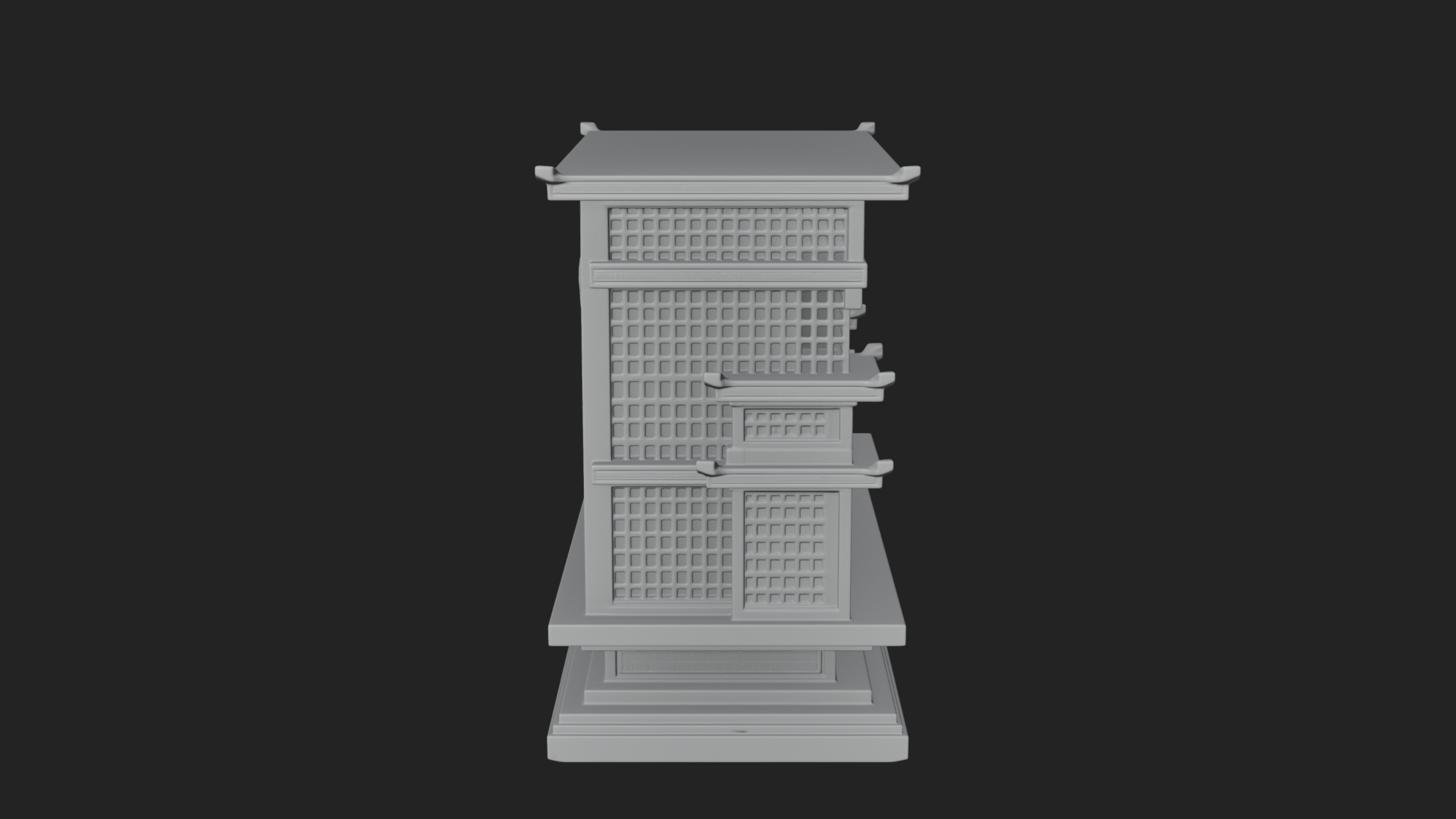 Carved Shrine Cabinet Model Design 8 3D Print Model 3D Model