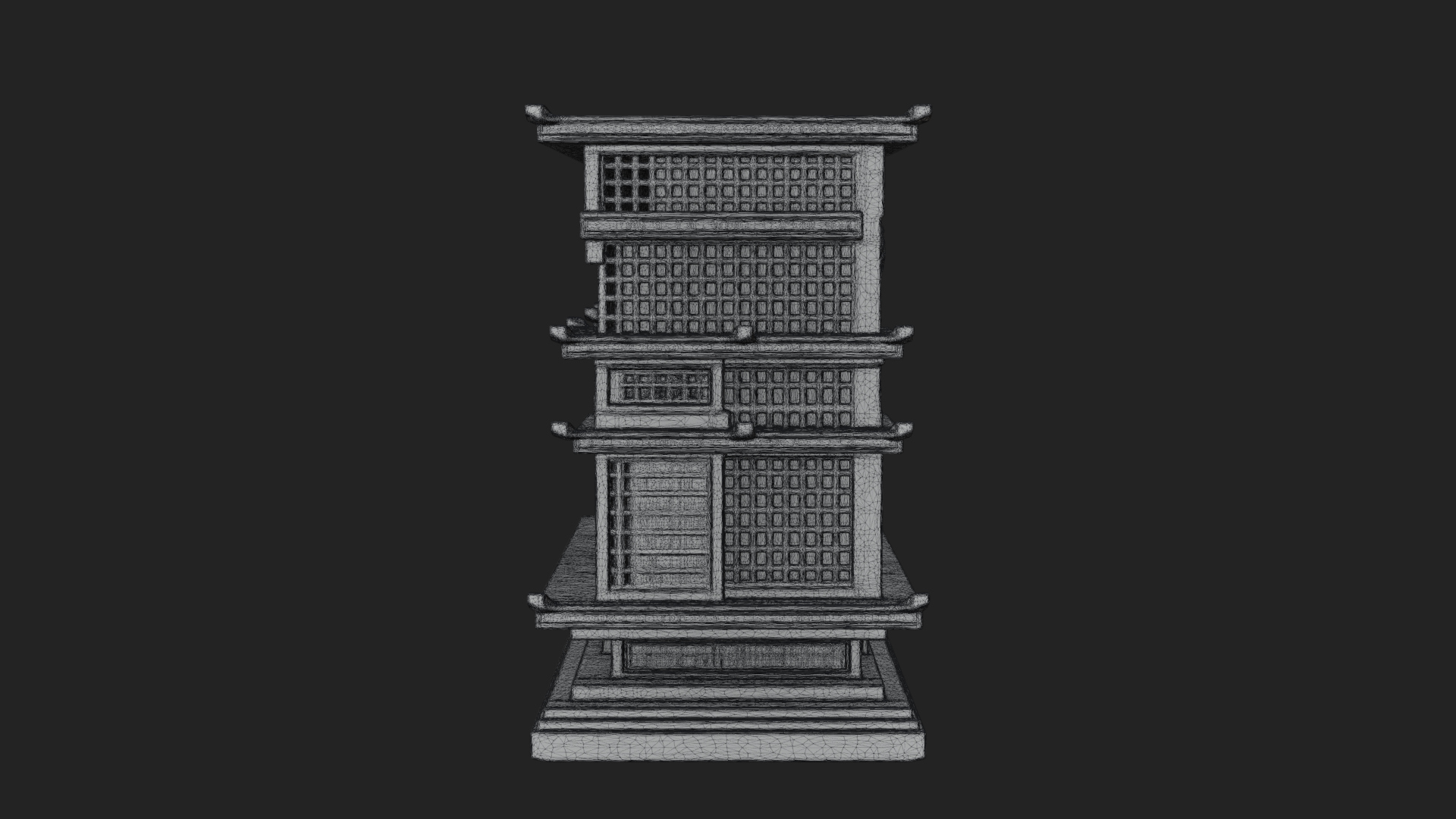 Carved Shrine Cabinet Model Design 8 3D Print Model 3D Model