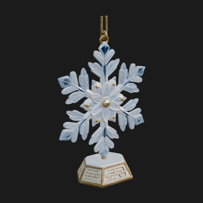 Carved Snowflake Ornament Design 3 3D Print Model