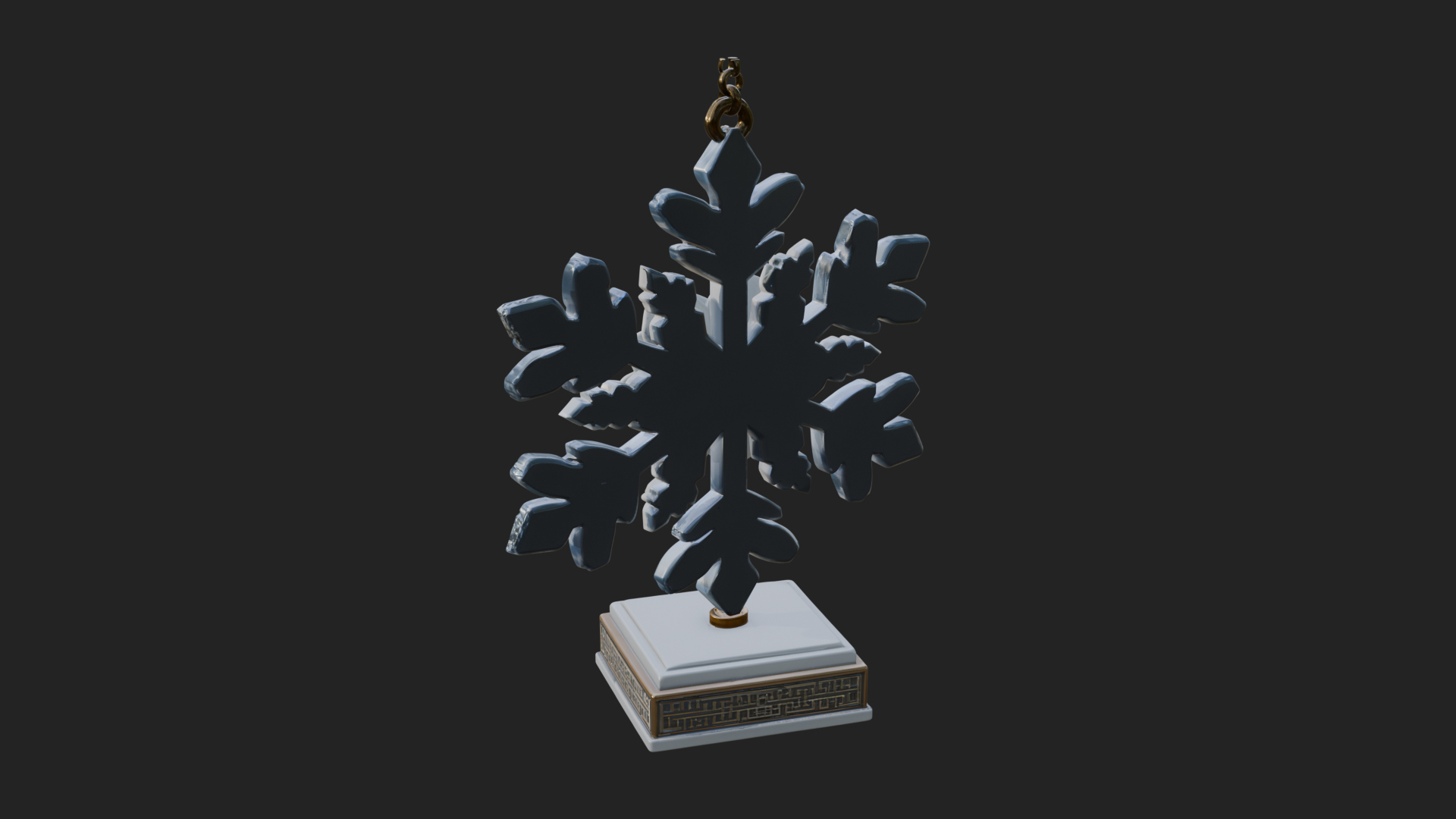 Carved Snowflake Ornament Design 4 3D Print Model 3D Model