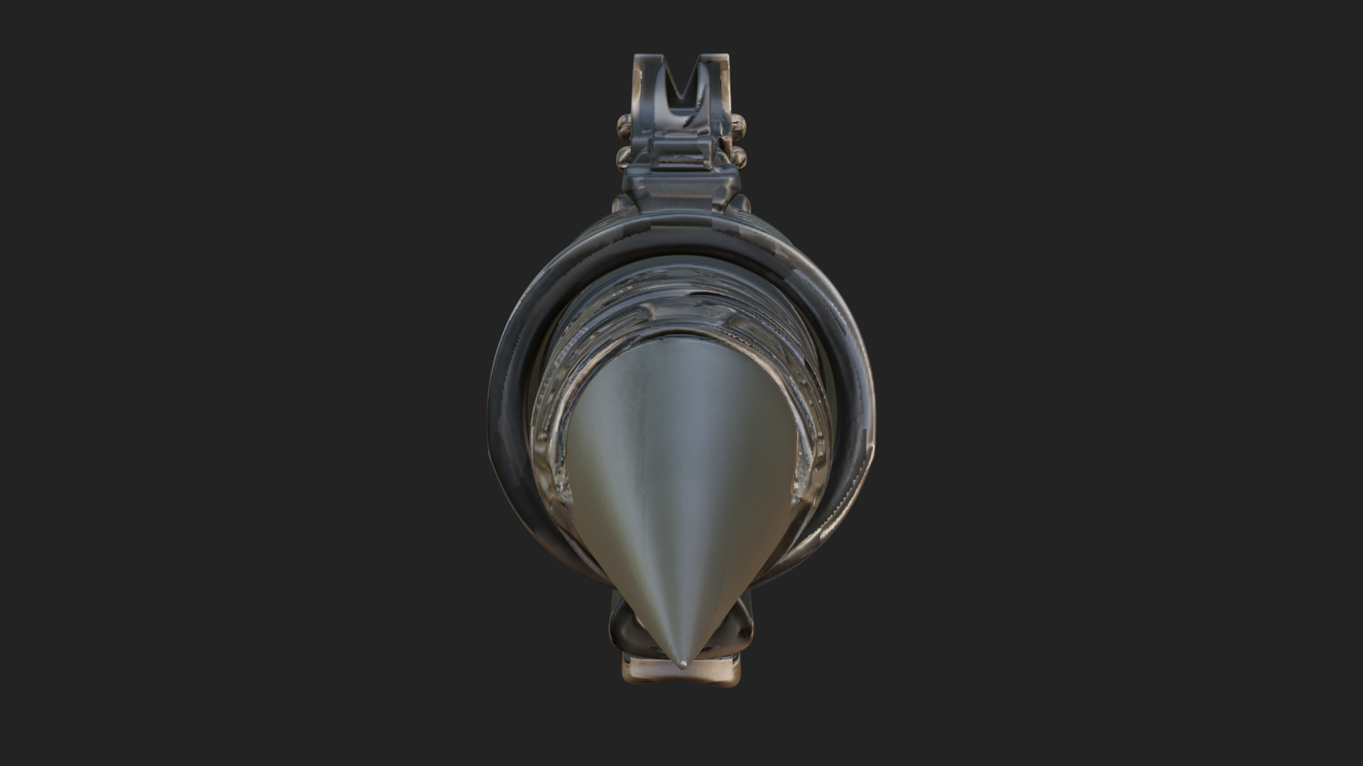 Carved Spike Barrel Launcher Model Design 1 3D Print Model 3D Model