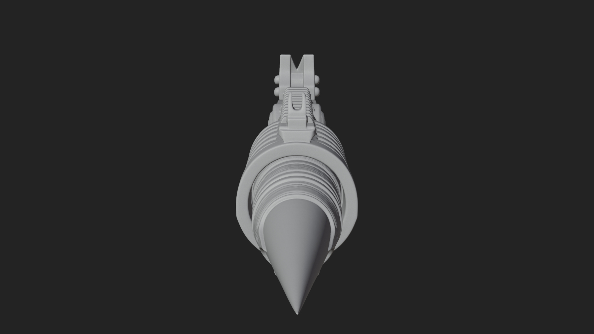 Carved Spike Barrel Launcher Model Design 1 3D Print Model 3D Model