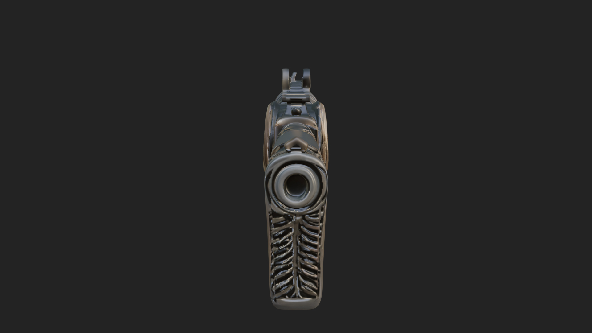 Carved Spike Barrel Launcher Model Design 2 3D Print Model 3D Model