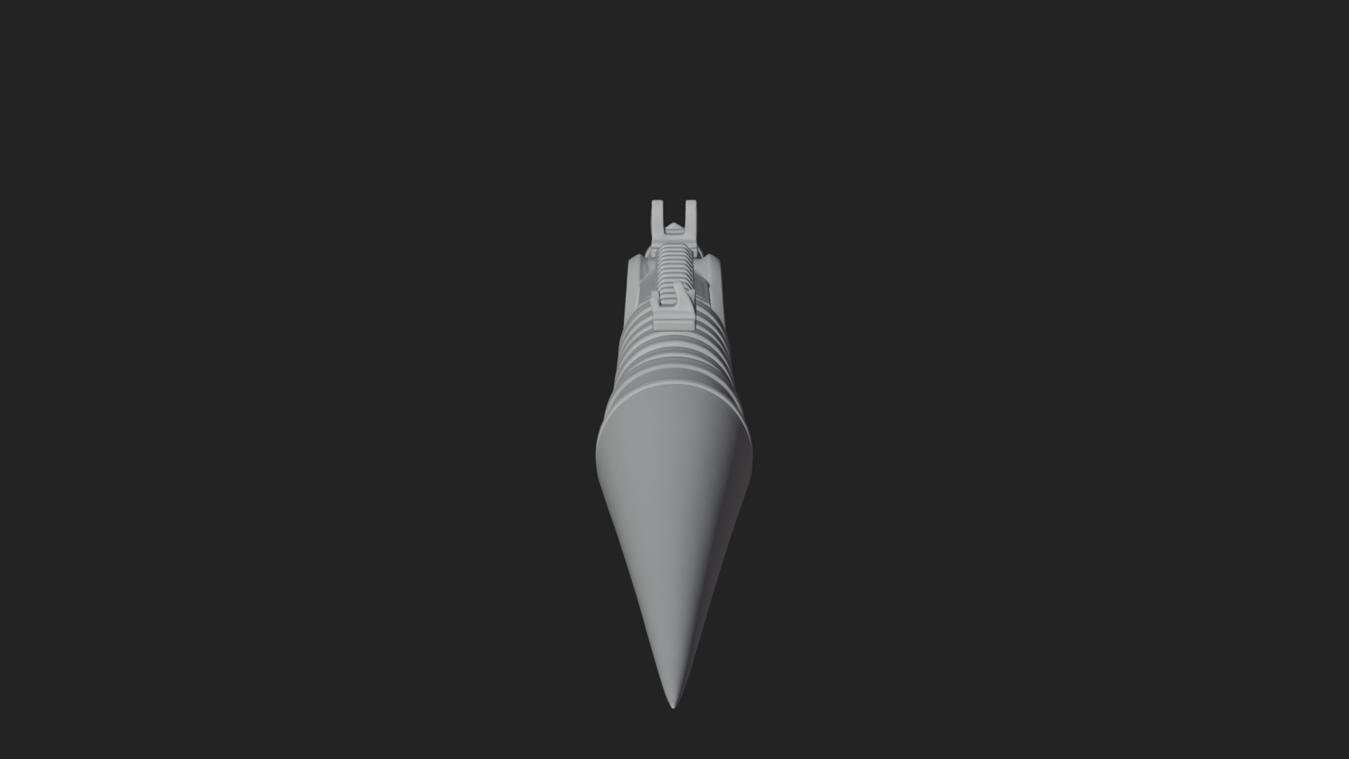 Carved Spike Barrel Launcher Model Design 2 3D Print Model 3D Model