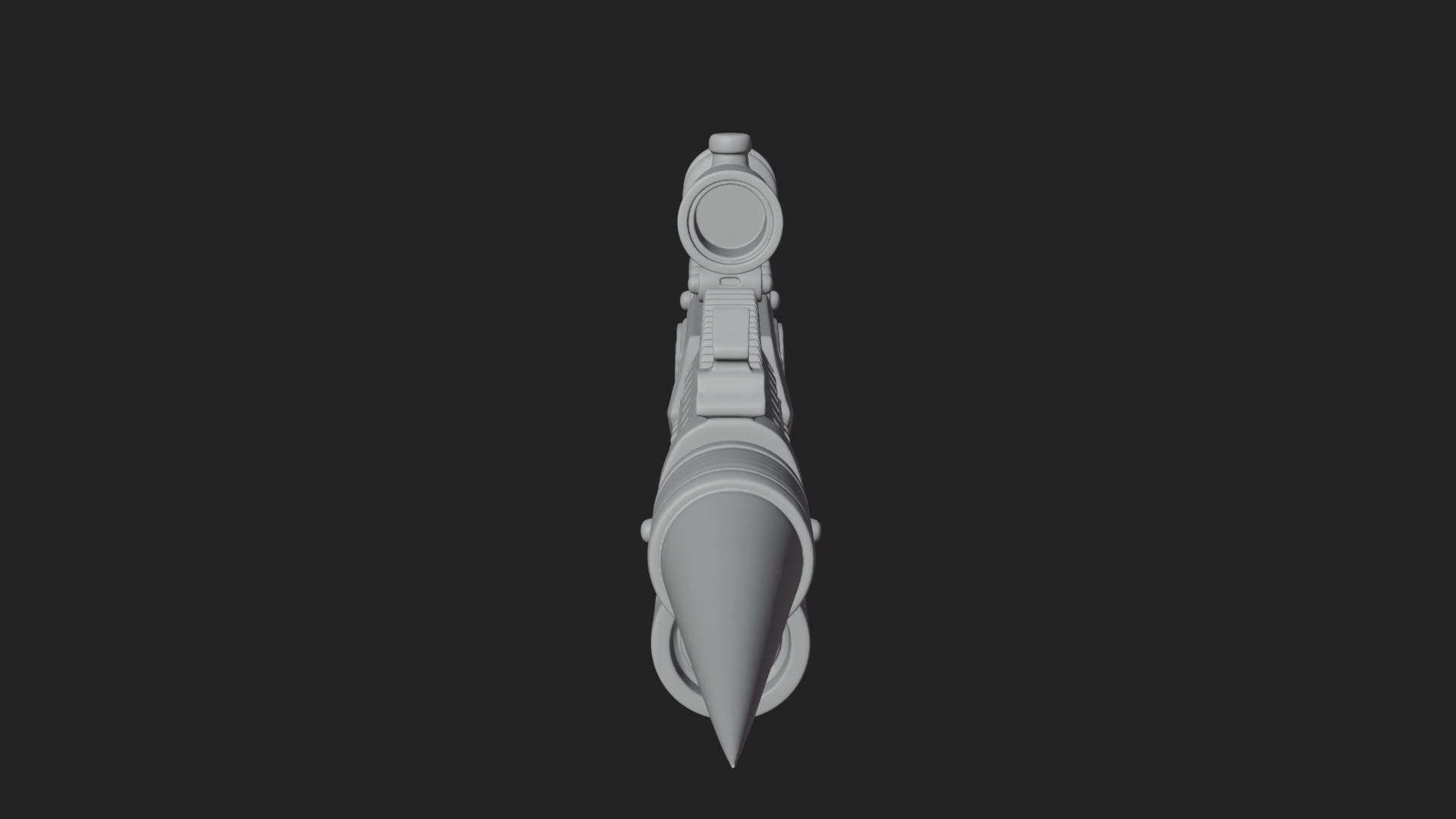 Carved Spike Barrel Launcher Model Design 3 3D Print Model 3D Model