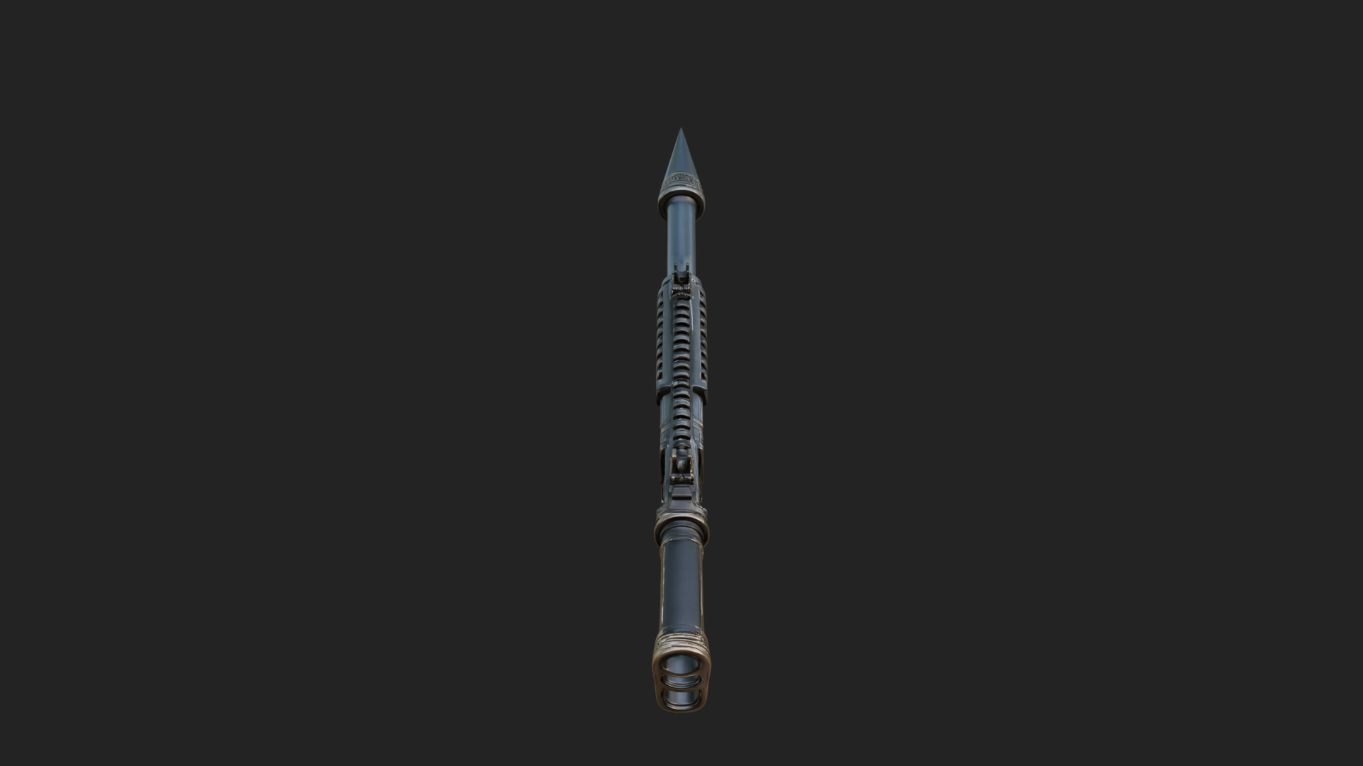 Carved Spike Barrel Launcher Model Design 4 3D Print Model 3D Model