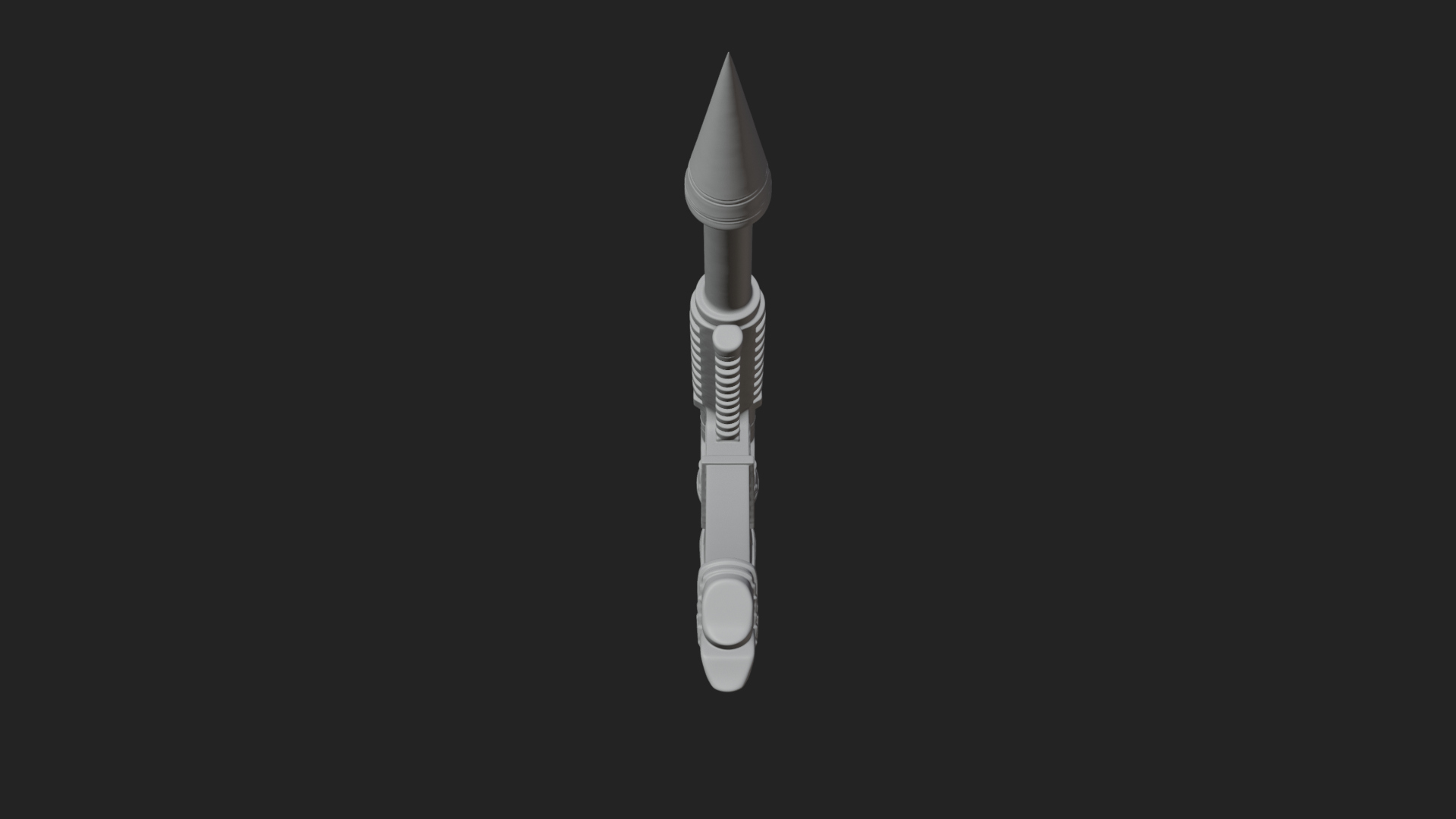 Carved Spike Barrel Launcher Model Design 4 3D Print Model 3D Model