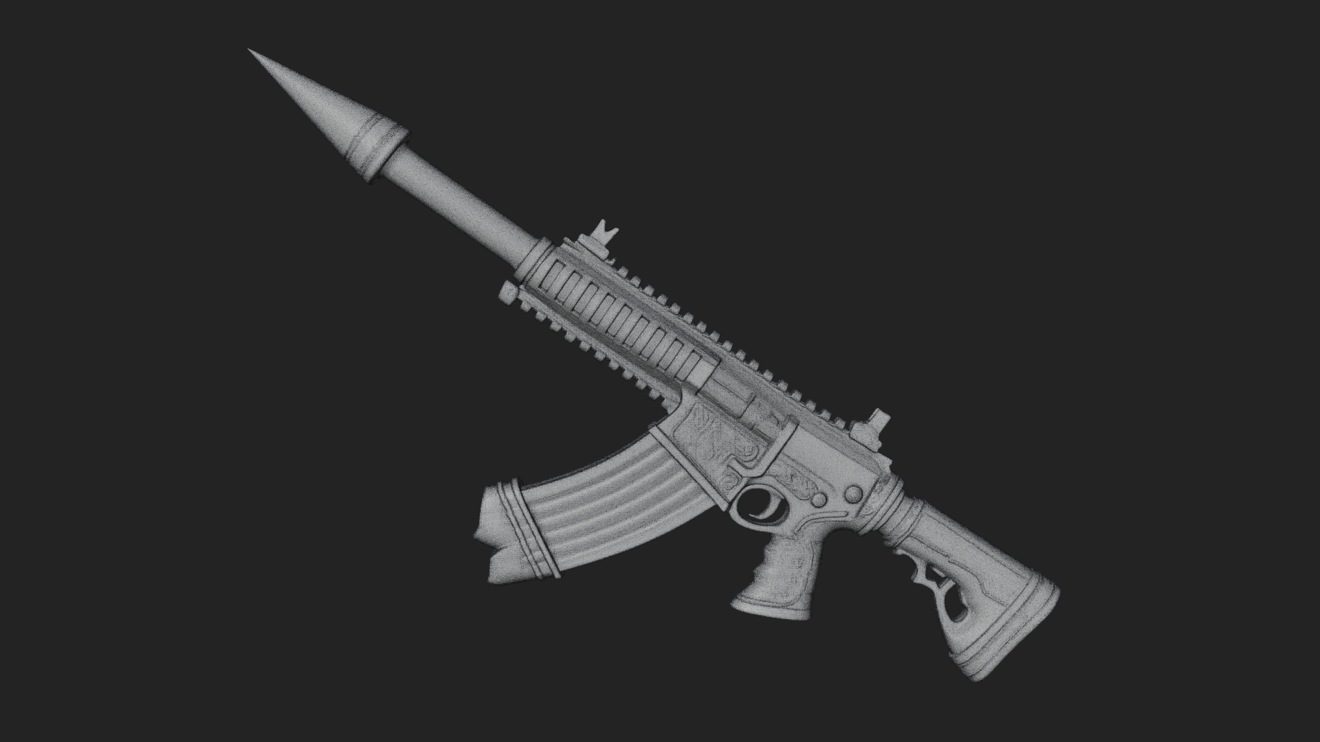 Carved Spike Barrel Launcher Model Design 4 3D Print Model 3D Model