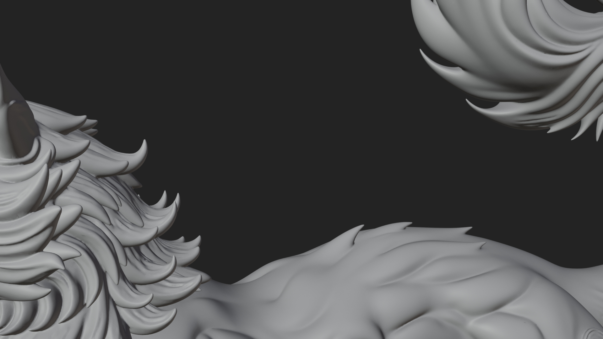 Carved Spirit Cat Statue Design 1 3D Print Model 3D Model