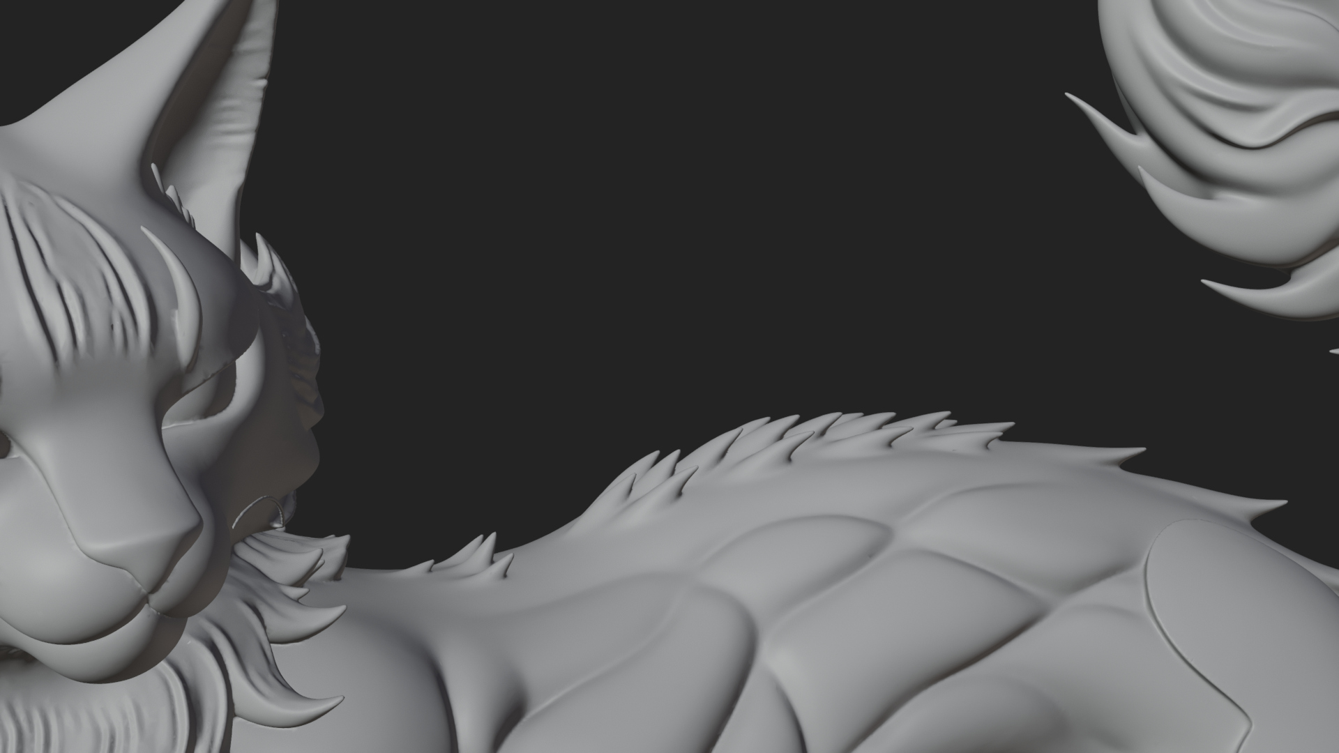 Carved Spirit Cat Statue Design 2 3D Print Model 3D Model