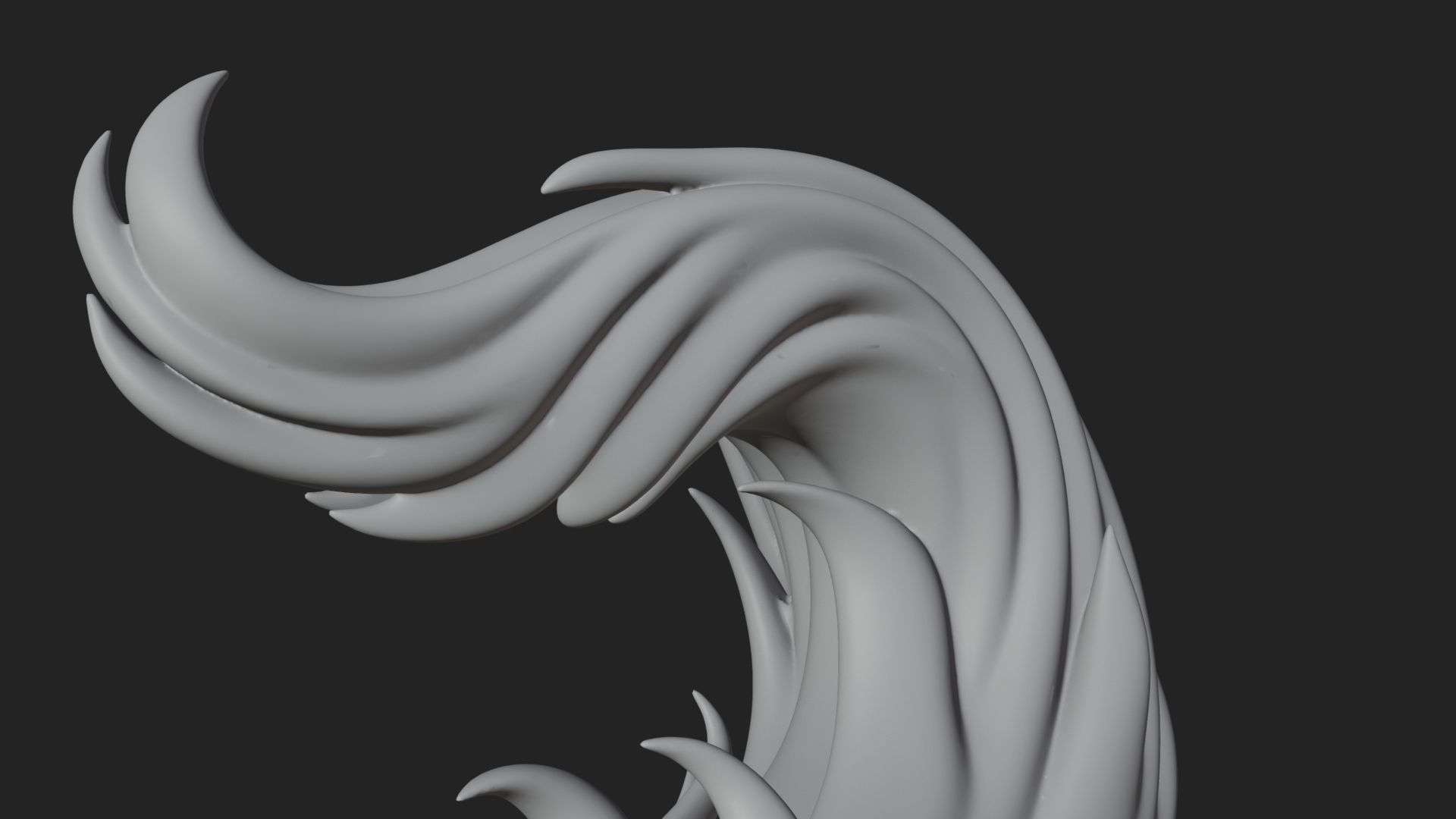 Carved Spirit Fox Statue Design 1 3D Print Model 3D Model