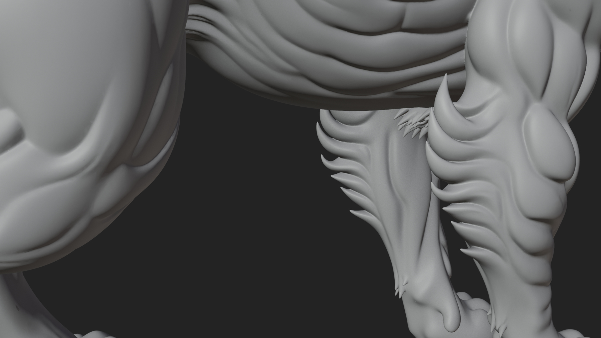 Carved Spirit Fox Statue Design 1 3D Print Model 3D Model