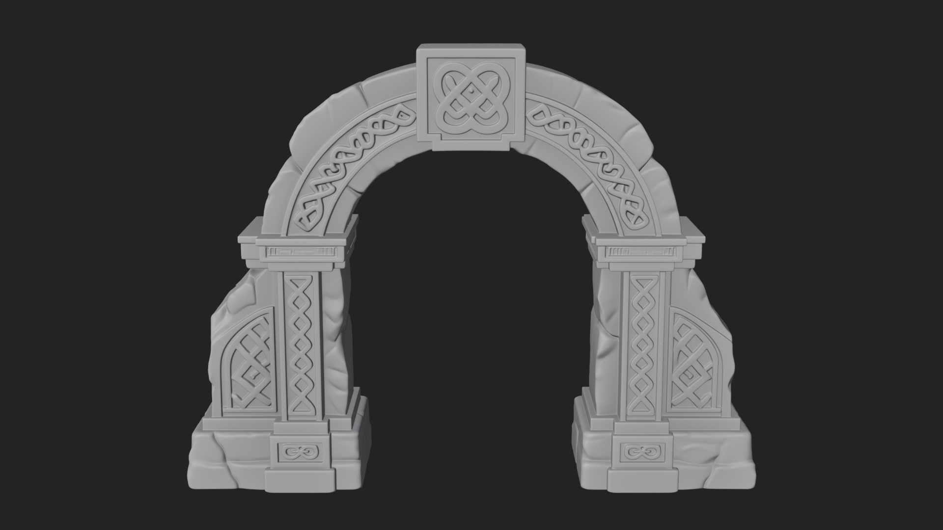 Carved Stone Garden Arch Design 10 3D Print Model 3D Model