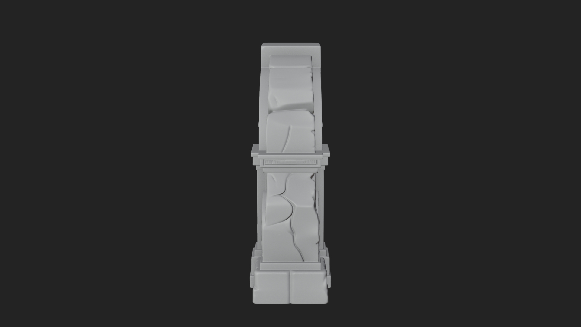 Carved Stone Garden Arch Design 10 3D Print Model 3D Model