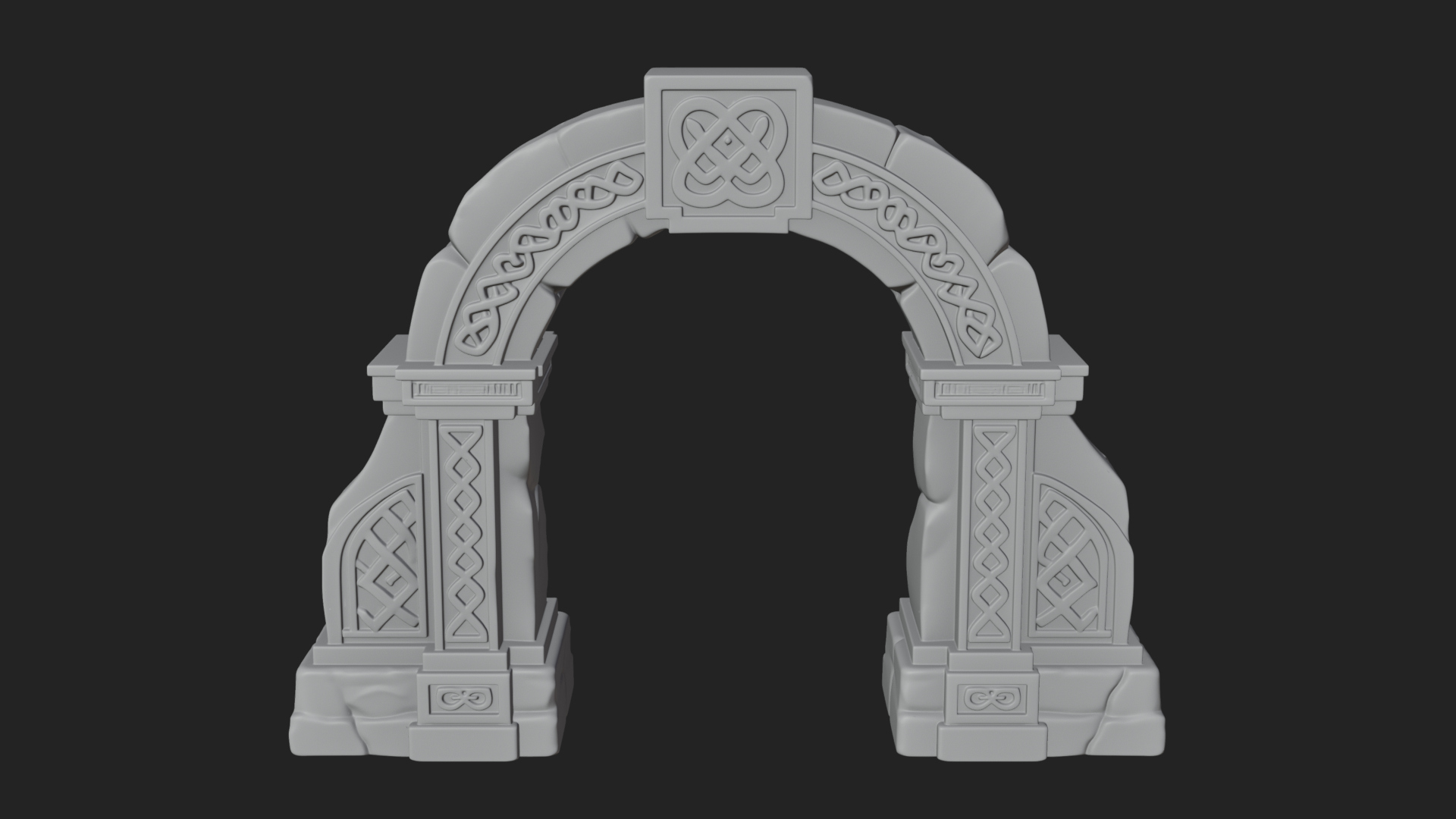 Carved Stone Garden Arch Design 10 3D Print Model 3D Model