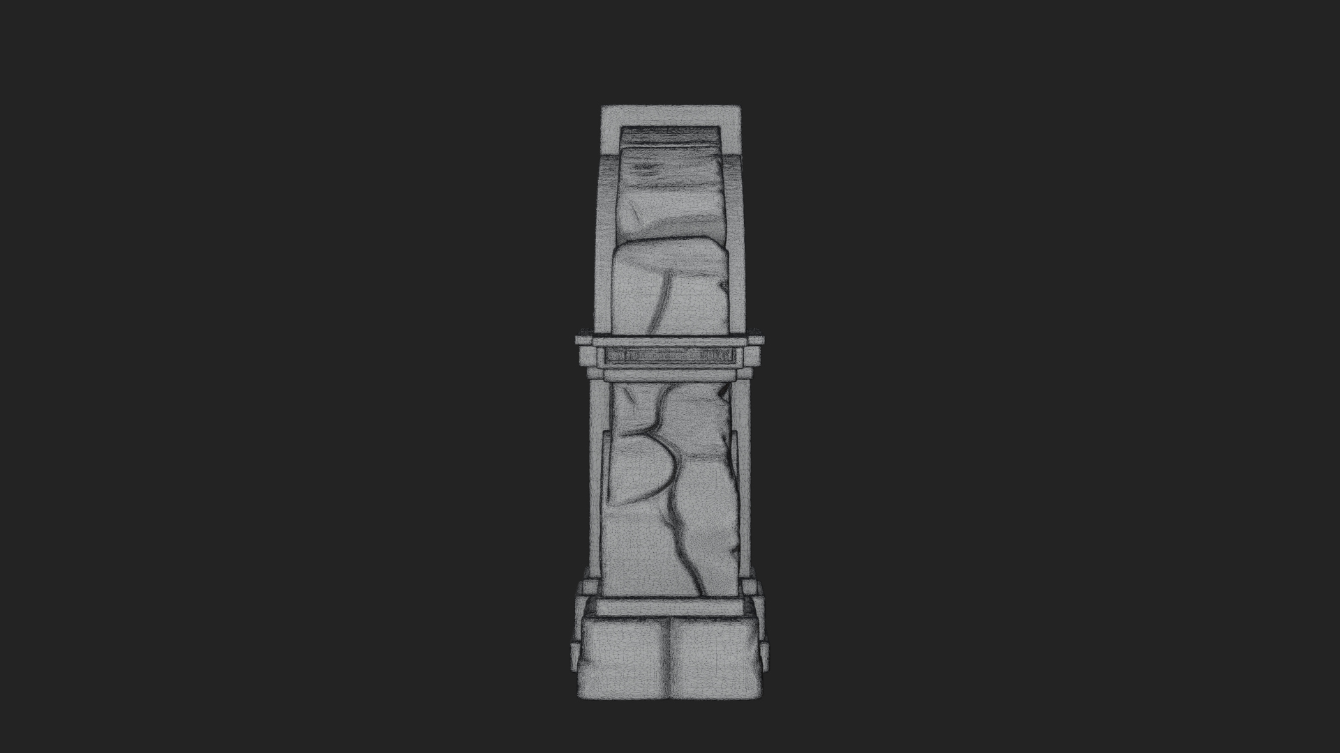 Carved Stone Garden Arch Design 10 3D Print Model 3D Model