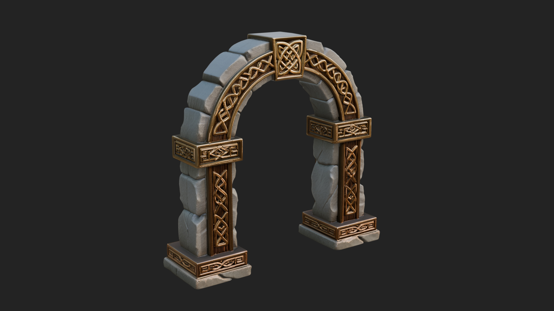 Carved Stone Garden Arch Design 11 3D Print Model 3D Model