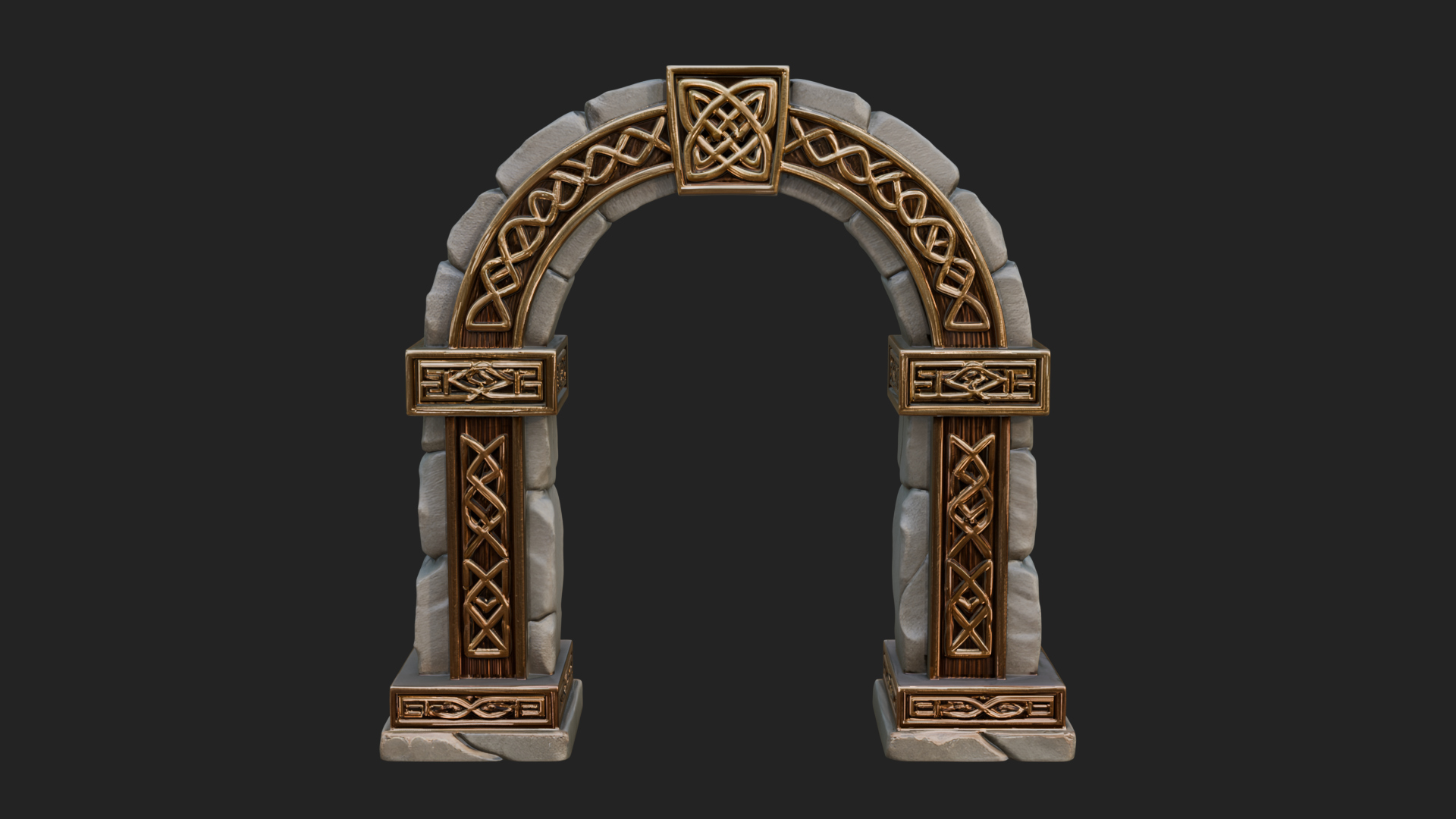 Carved Stone Garden Arch Design 11 3D Print Model 3D Model