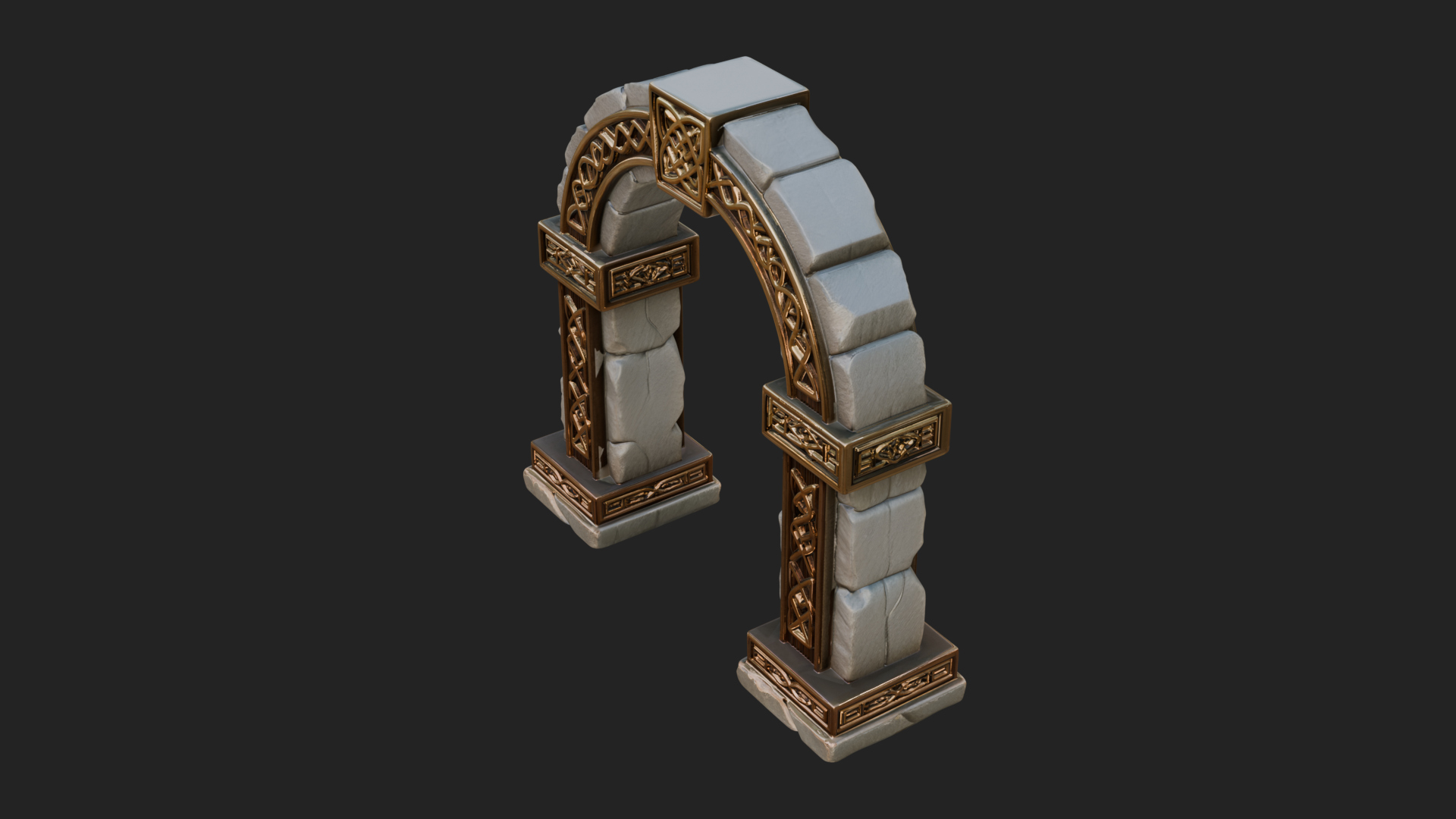 Carved Stone Garden Arch Design 11 3D Print Model 3D Model
