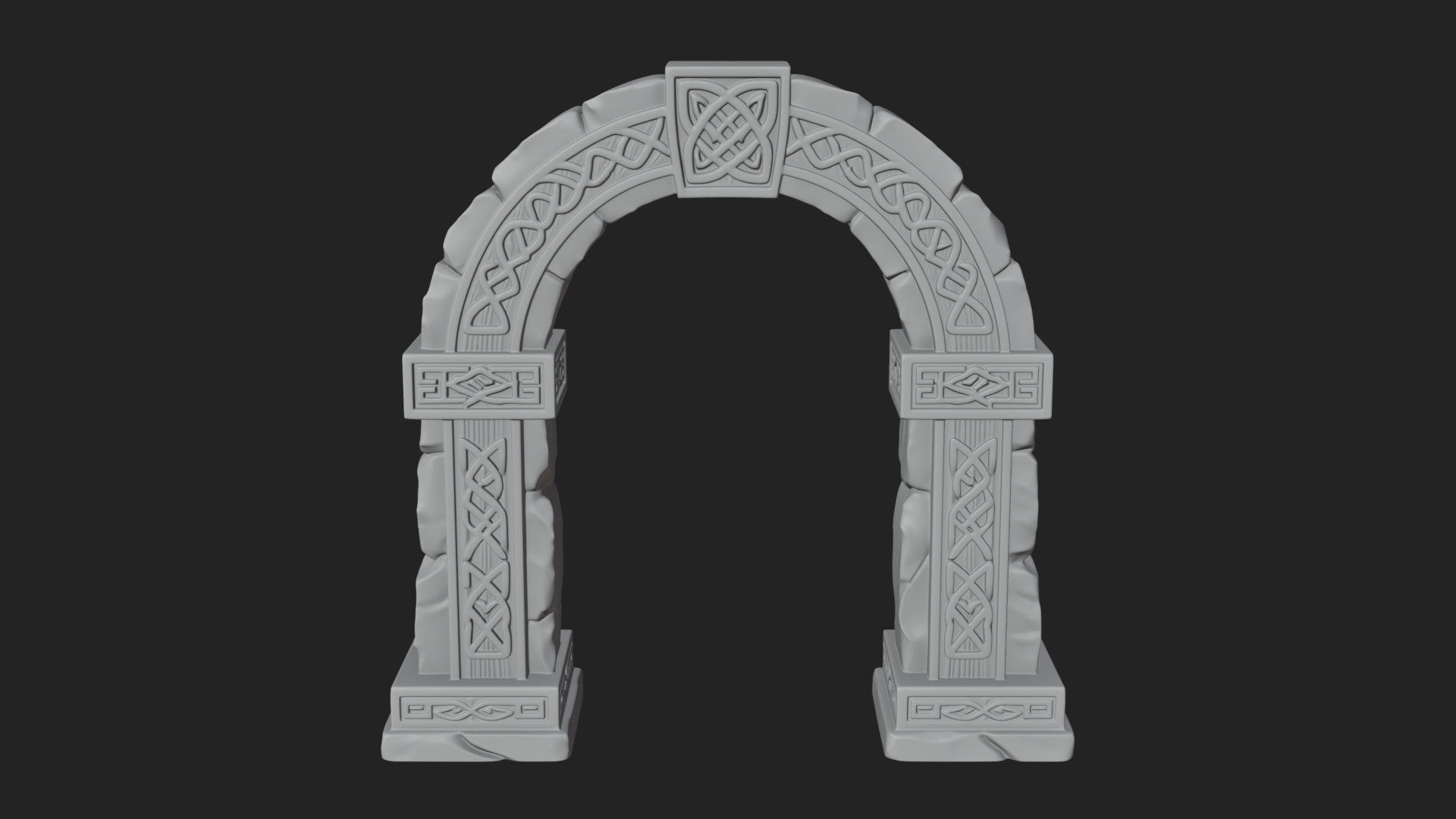 Carved Stone Garden Arch Design 11 3D Print Model 3D Model