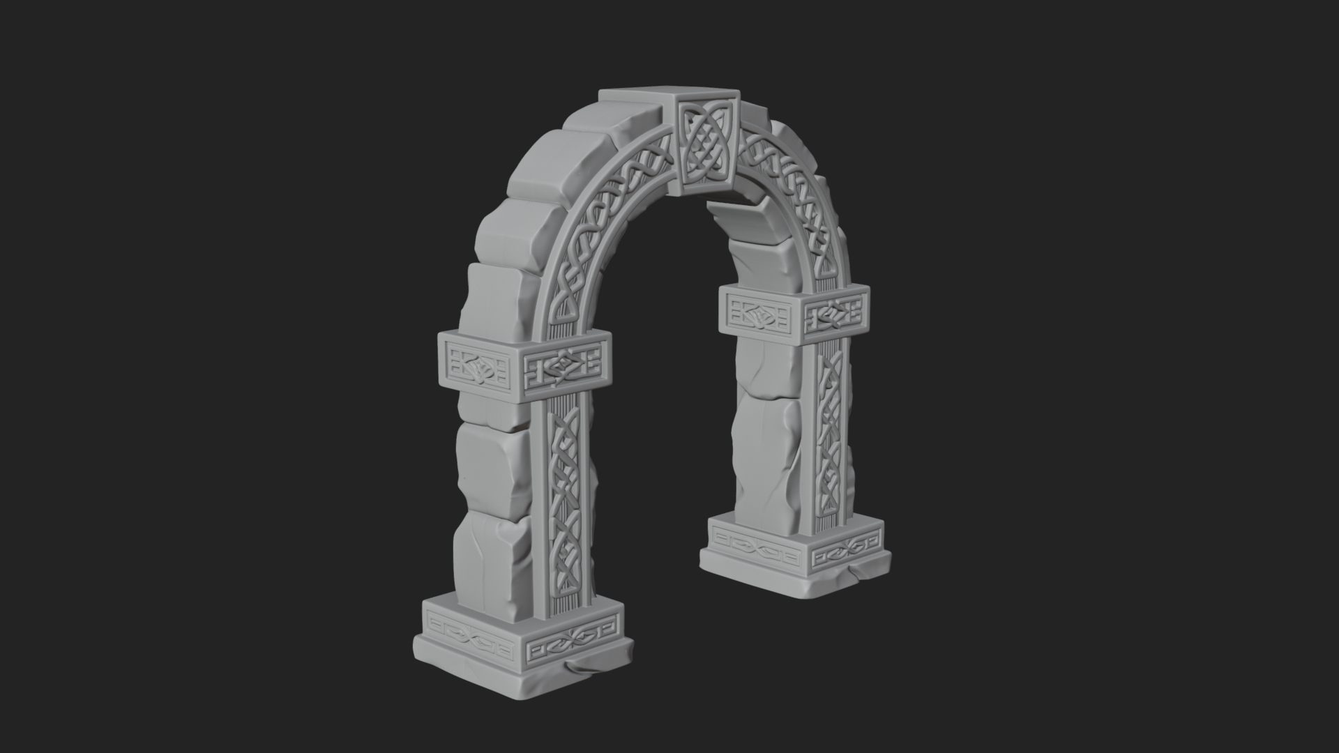 Carved Stone Garden Arch Design 11 3D Print Model 3D Model