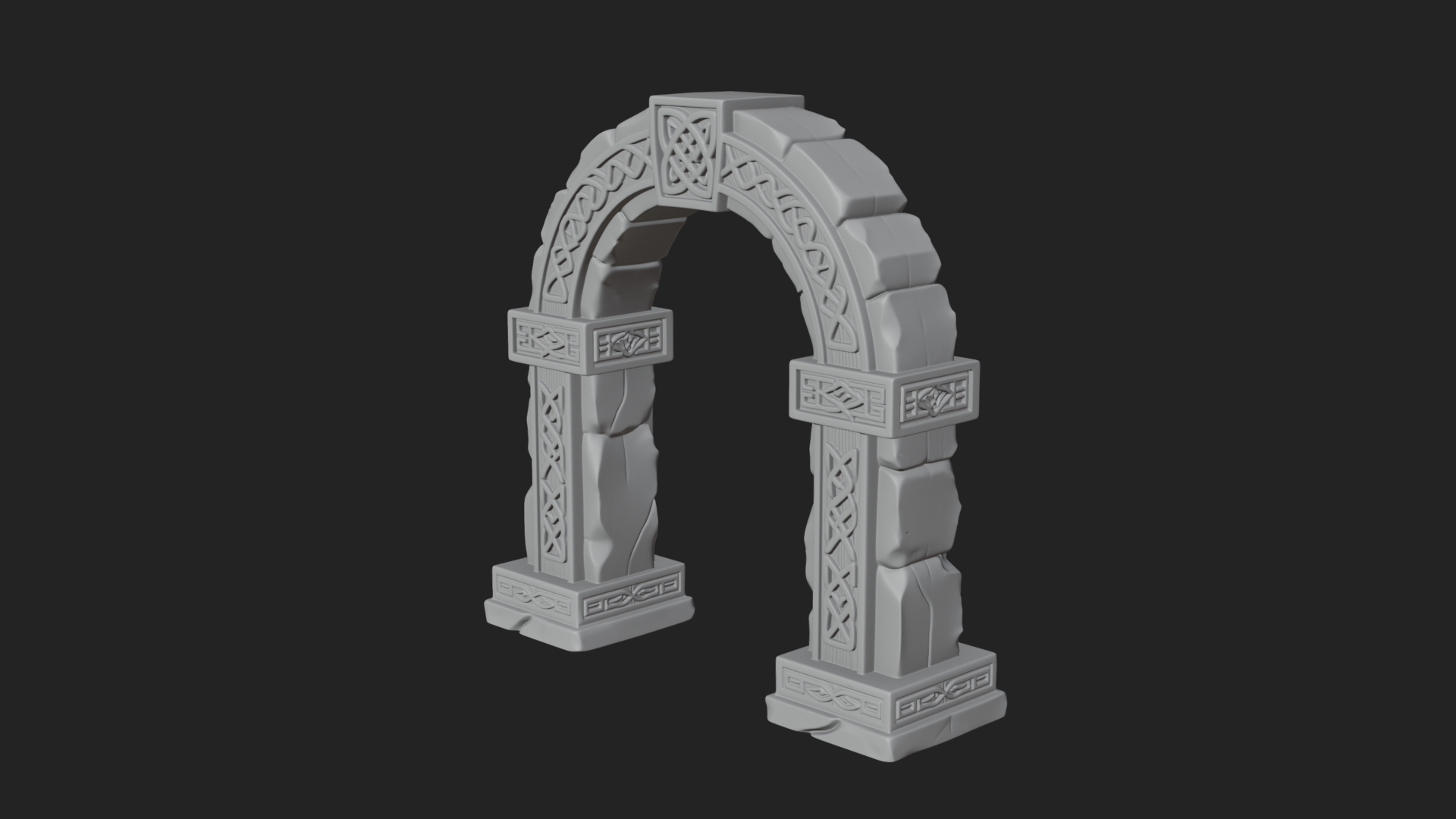 Carved Stone Garden Arch Design 11 3D Print Model 3D Model