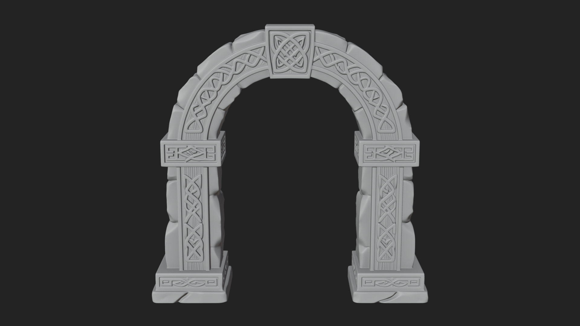 Carved Stone Garden Arch Design 11 3D Print Model 3D Model