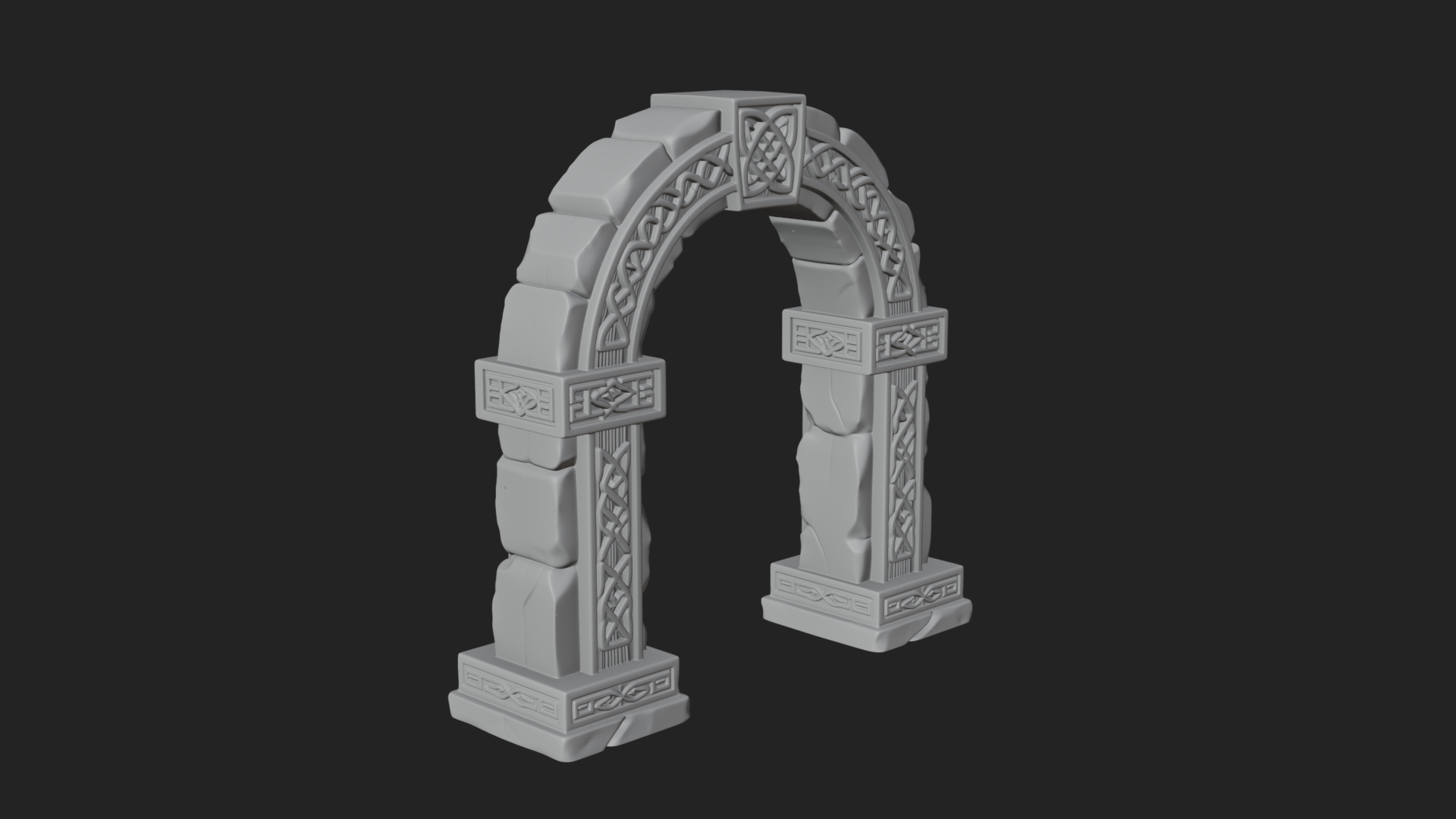 Carved Stone Garden Arch Design 11 3D Print Model 3D Model