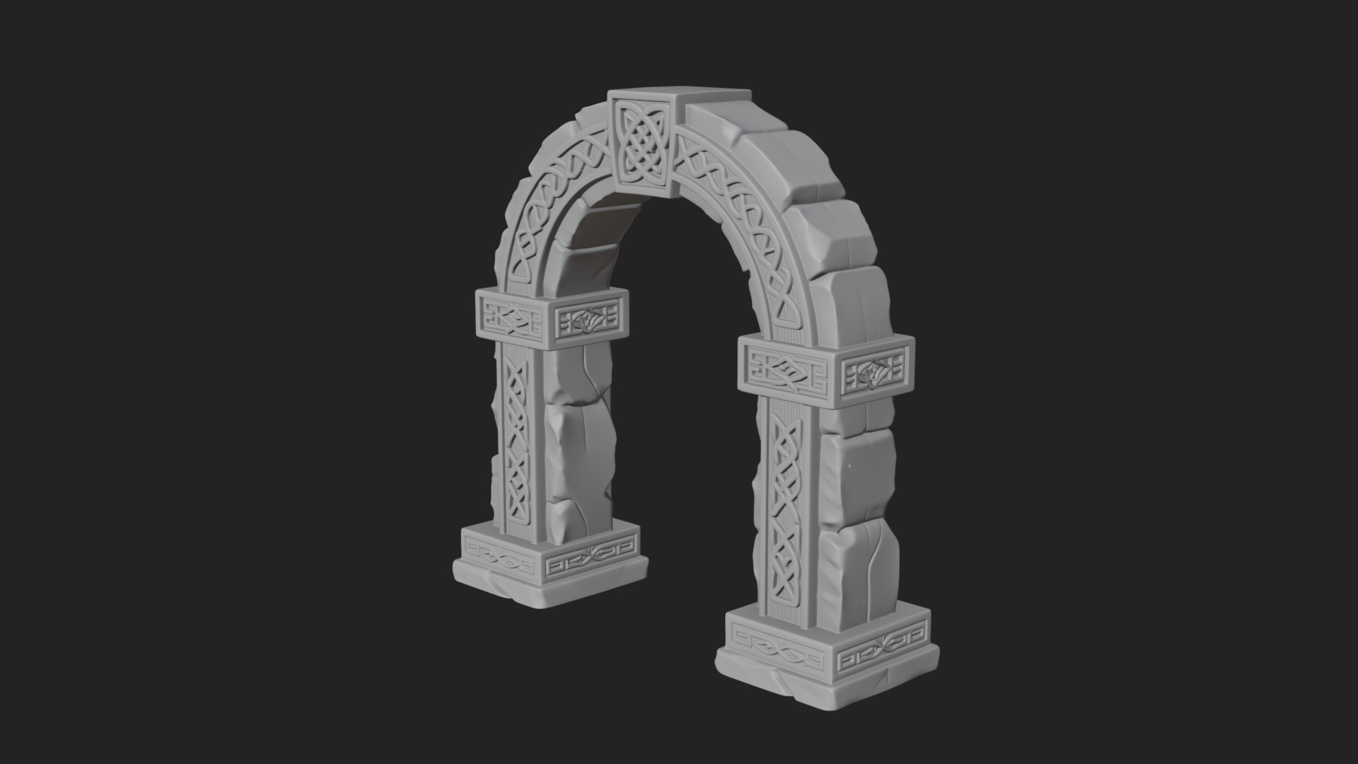Carved Stone Garden Arch Design 11 3D Print Model 3D Model