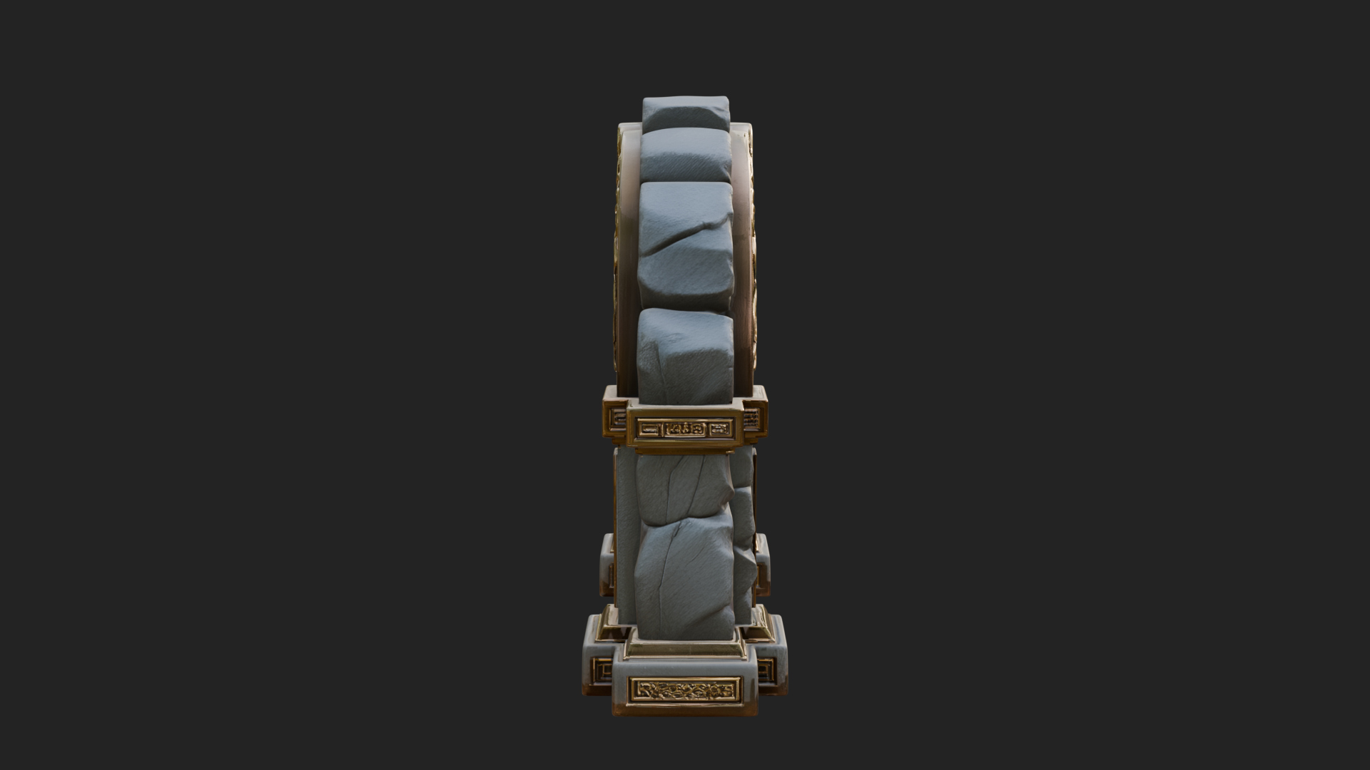 Carved Stone Garden Arch Design 12 3D Print Model 3D Model