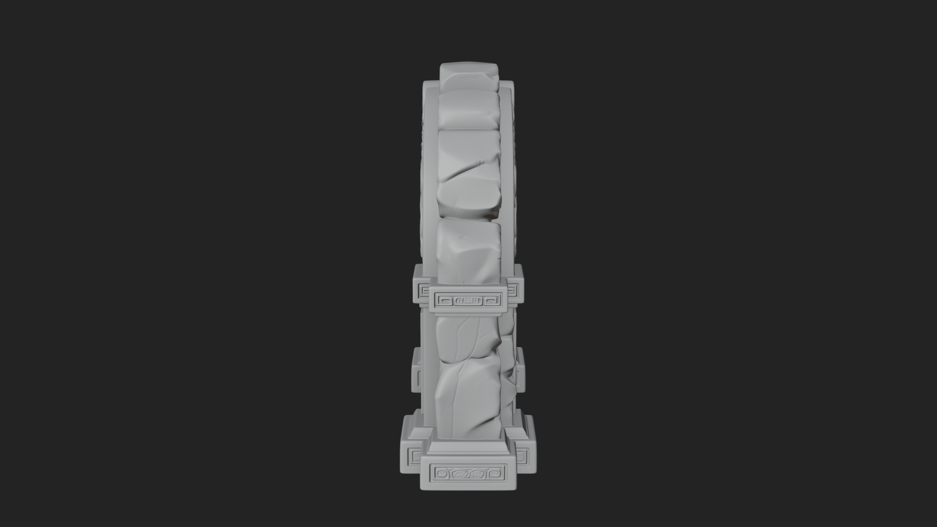 Carved Stone Garden Arch Design 12 3D Print Model 3D Model