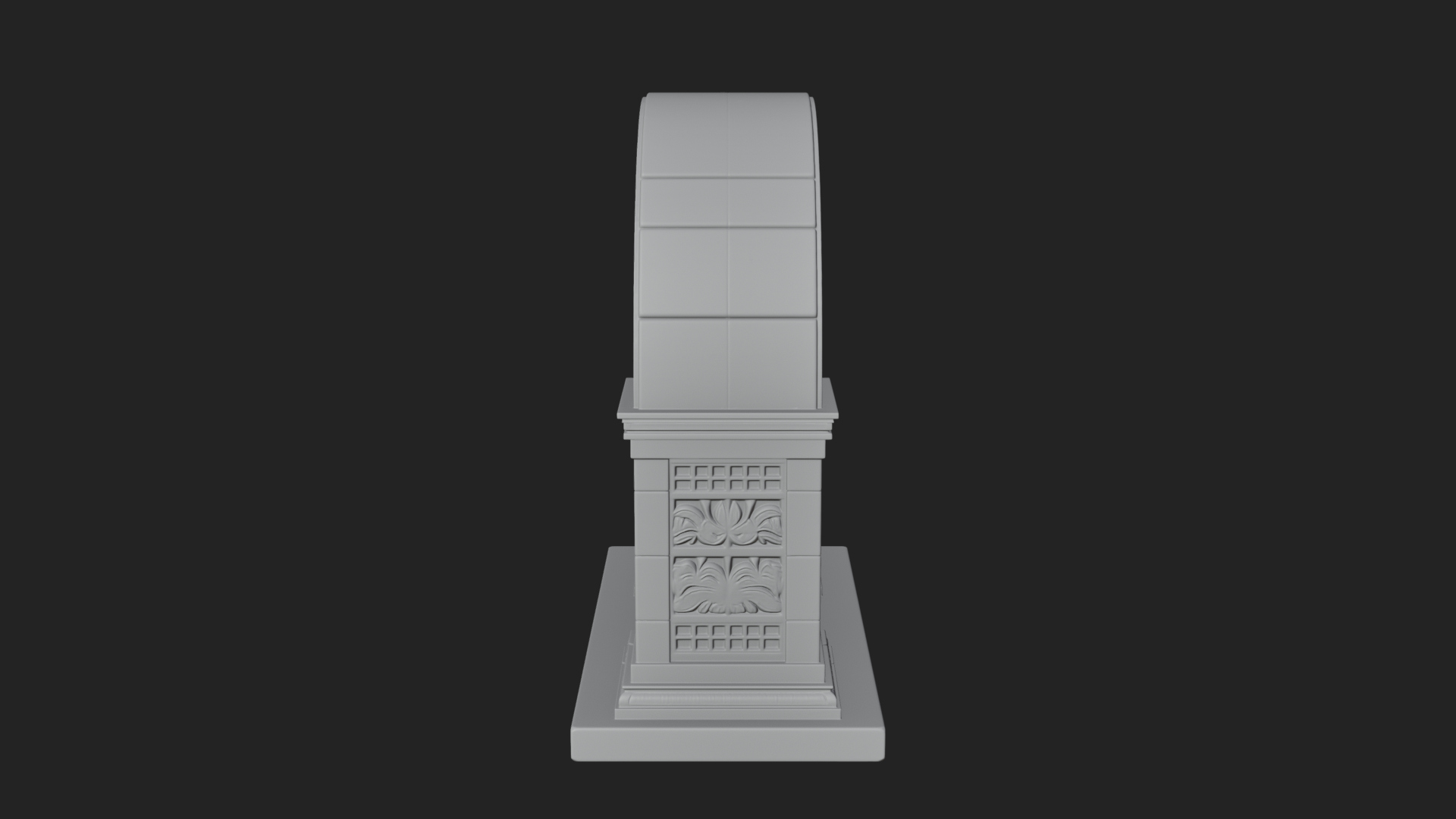 Carved Stone Garden Arch Design 16 3D Print Model 3D Model