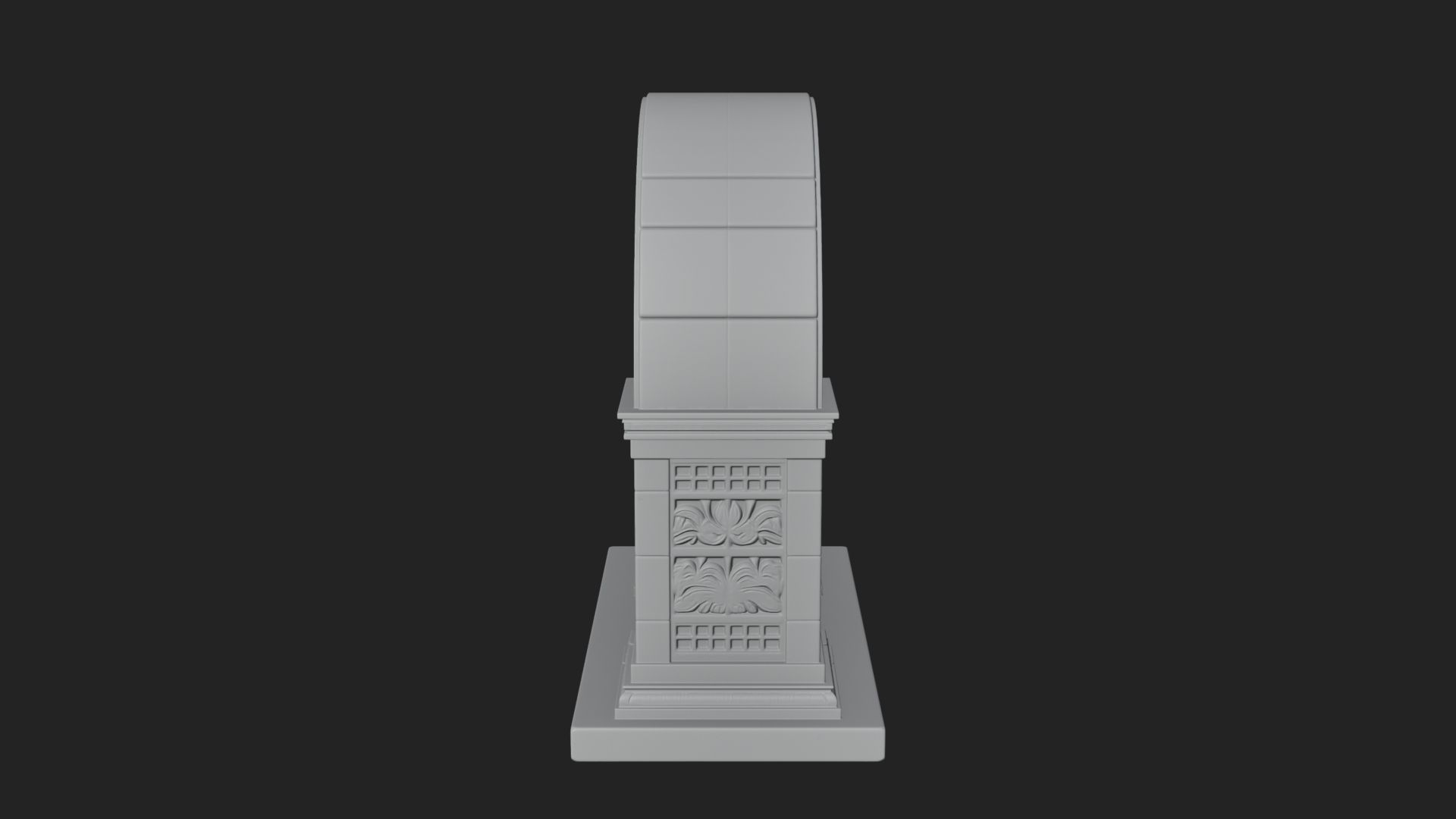 Carved Stone Garden Arch Design 16 3D Print Model 3D Model
