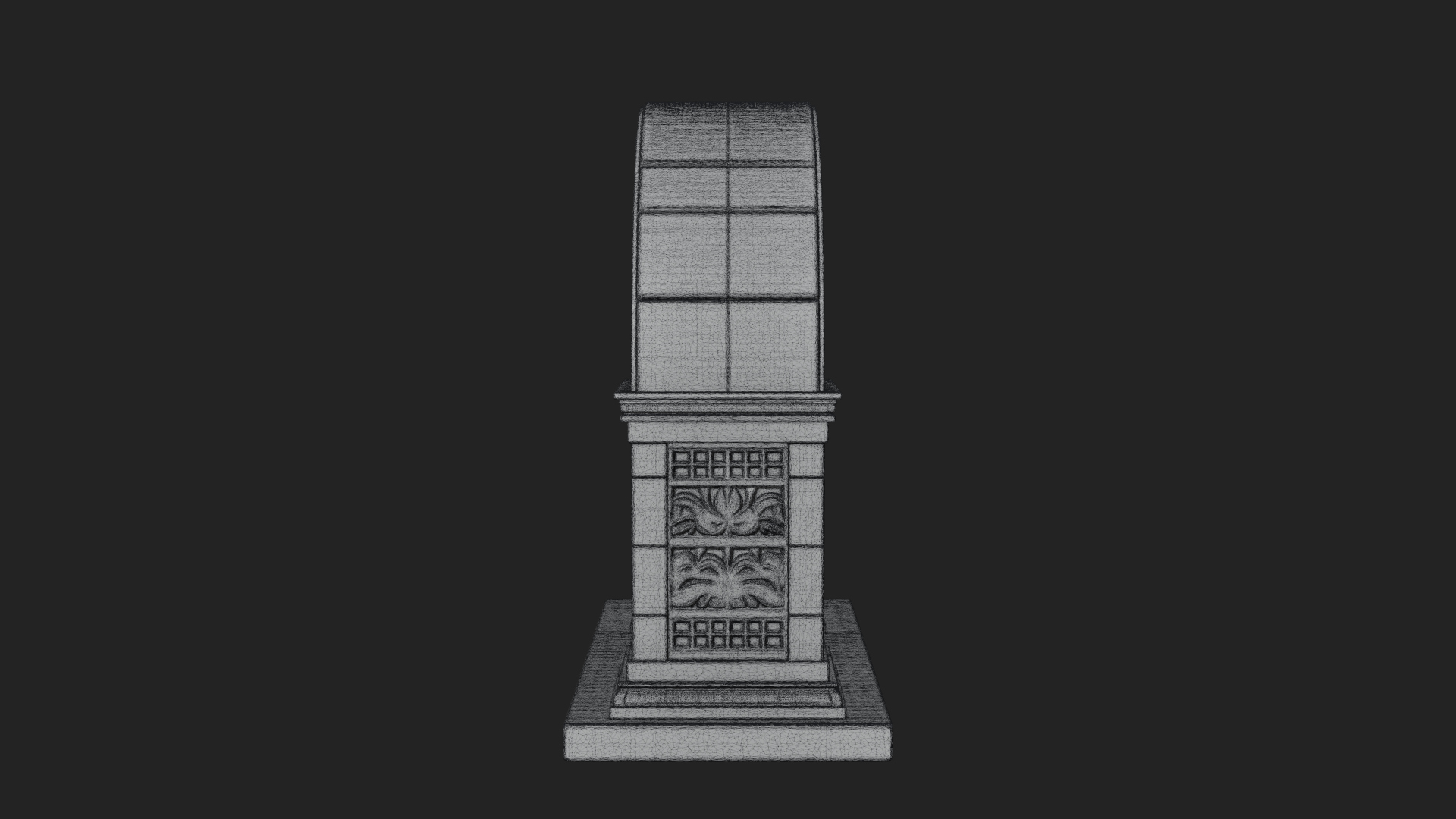 Carved Stone Garden Arch Design 16 3D Print Model 3D Model