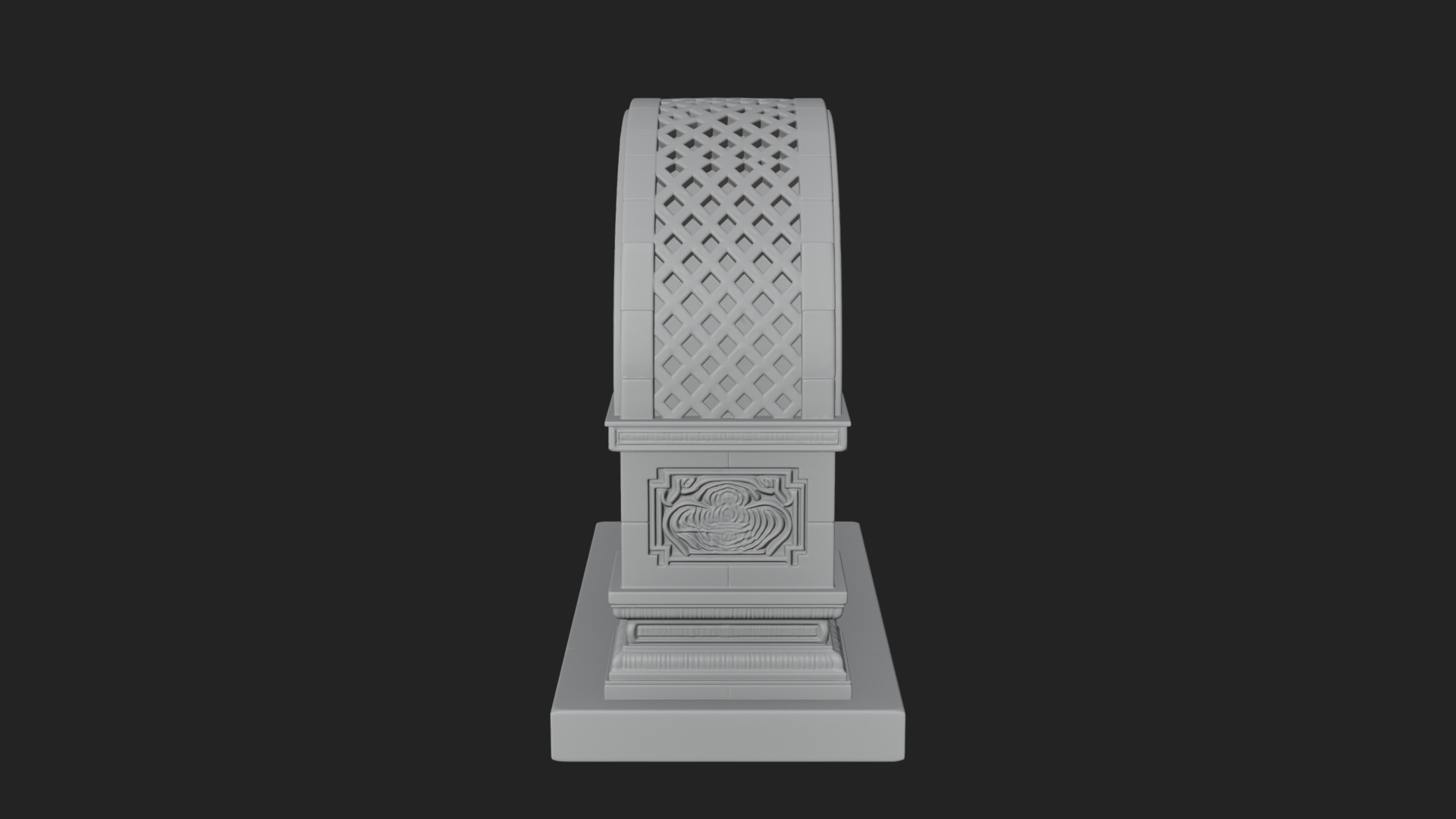 Carved Stone Garden Arch Design 17 3D Print Model 3D Model