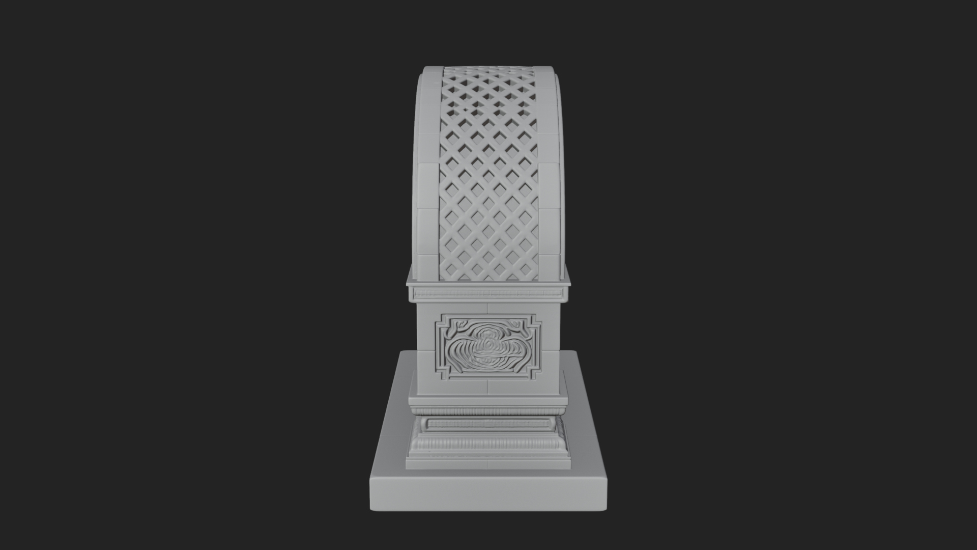 Carved Stone Garden Arch Design 17 3D Print Model 3D Model