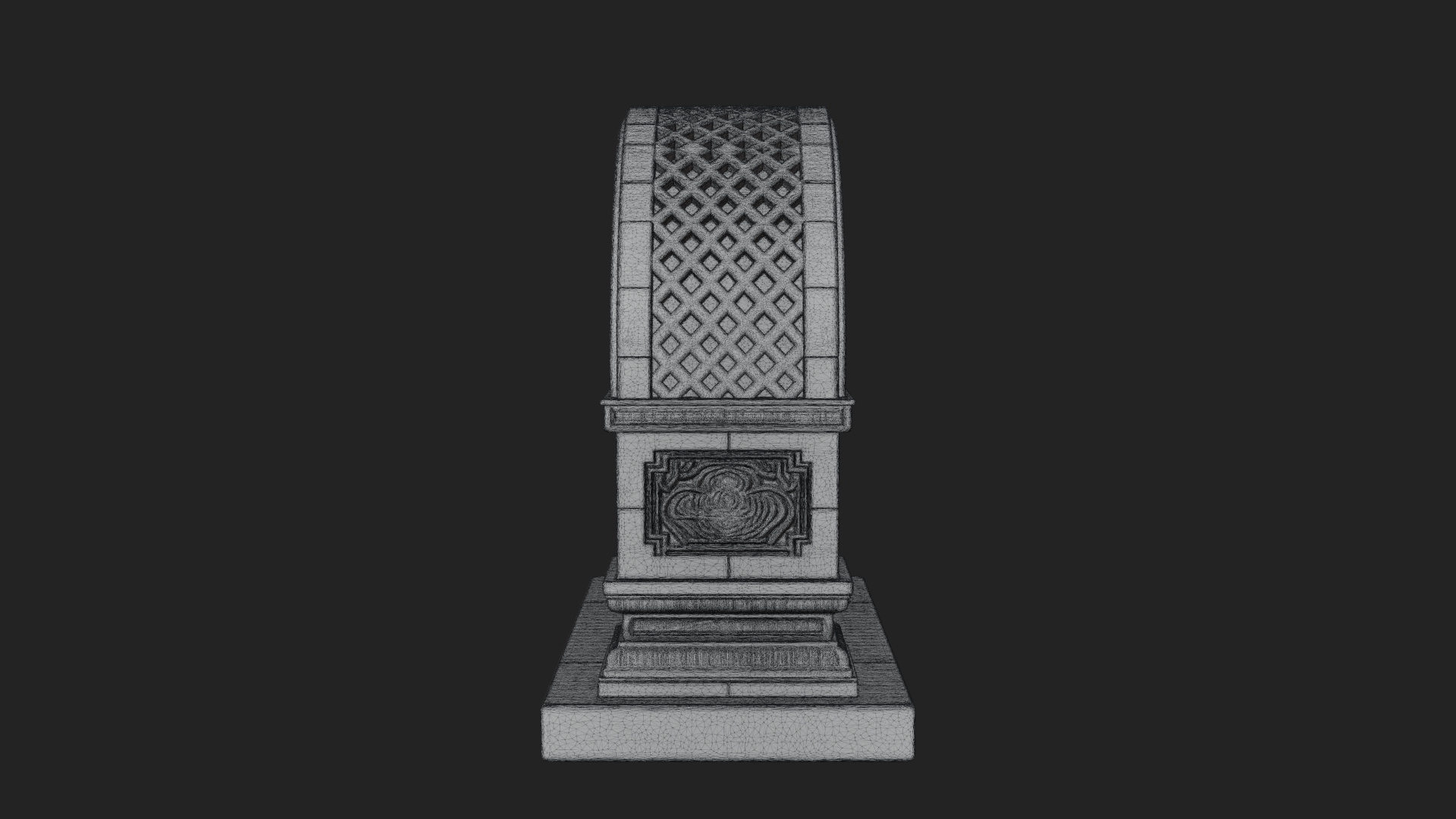 Carved Stone Garden Arch Design 17 3D Print Model 3D Model