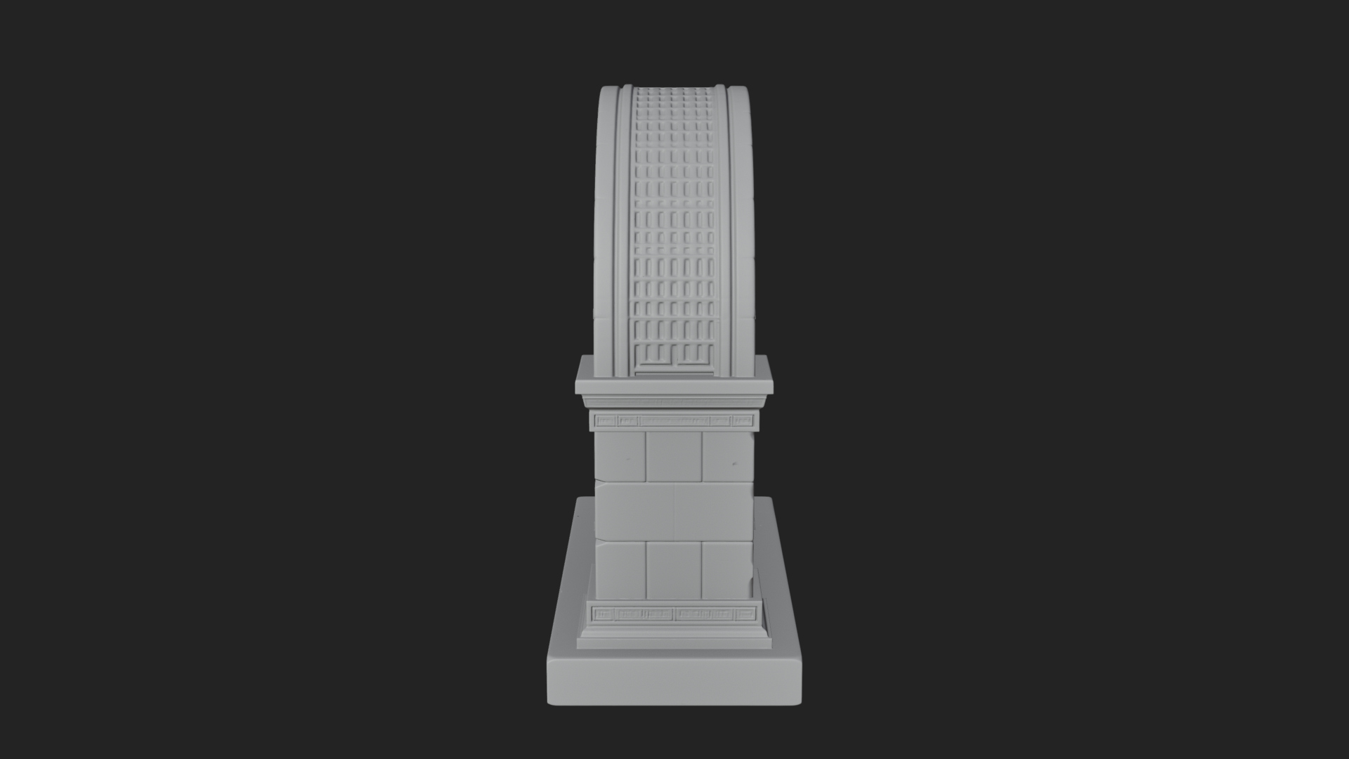 Carved Stone Garden Arch Design 18 3D Print Model 3D Model